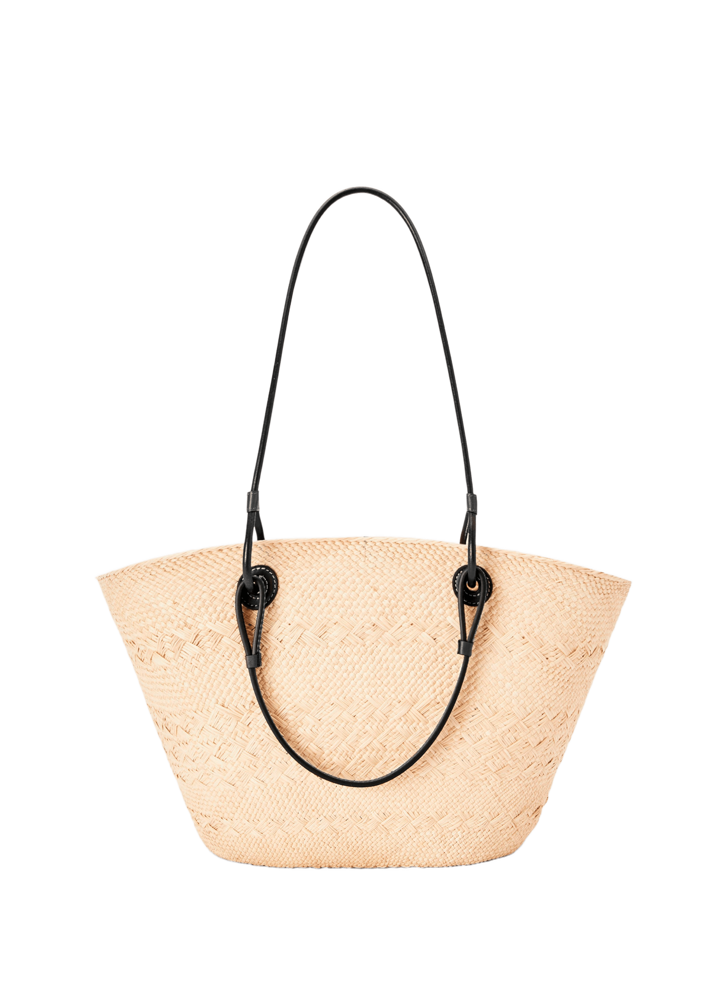 Medium Anagram basket in Iraca palm and leather  LOEWE Beige