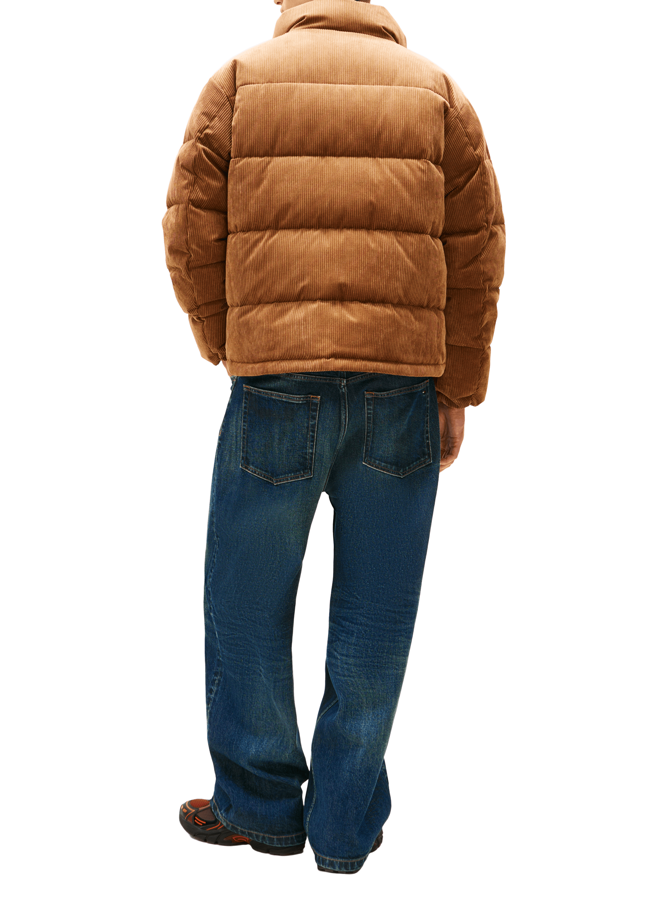 Water-repellent corduroy puffer jacket TOMMY HILFIGER Brown