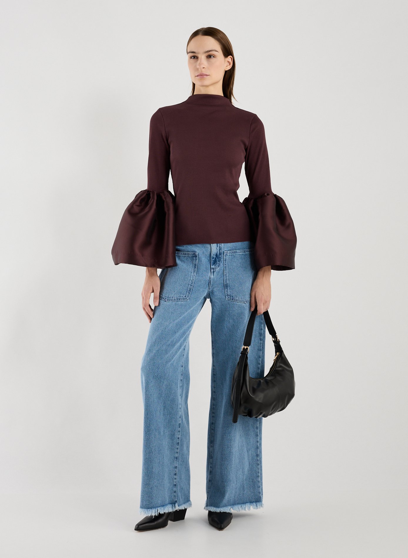 Sac à bandoulière uni AU PRINTEMPS PARIS Noir