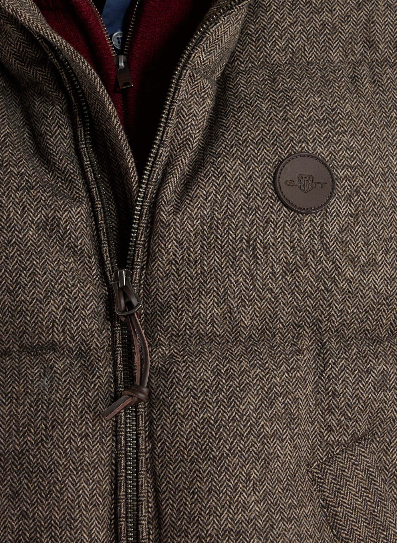 Sleeveless wool blend puffer jacket GANT Beige