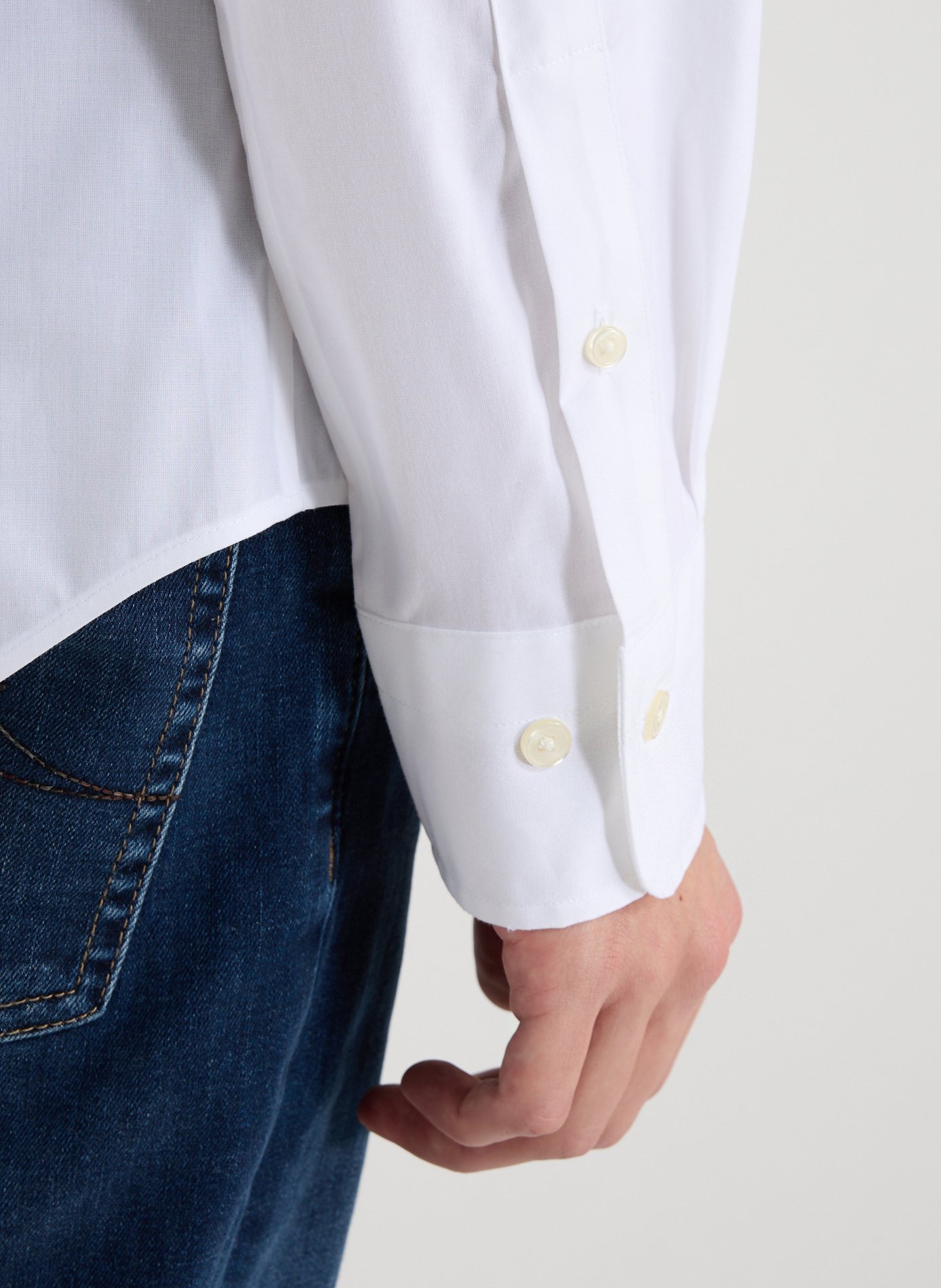 Cotton poplin shirt GANT White