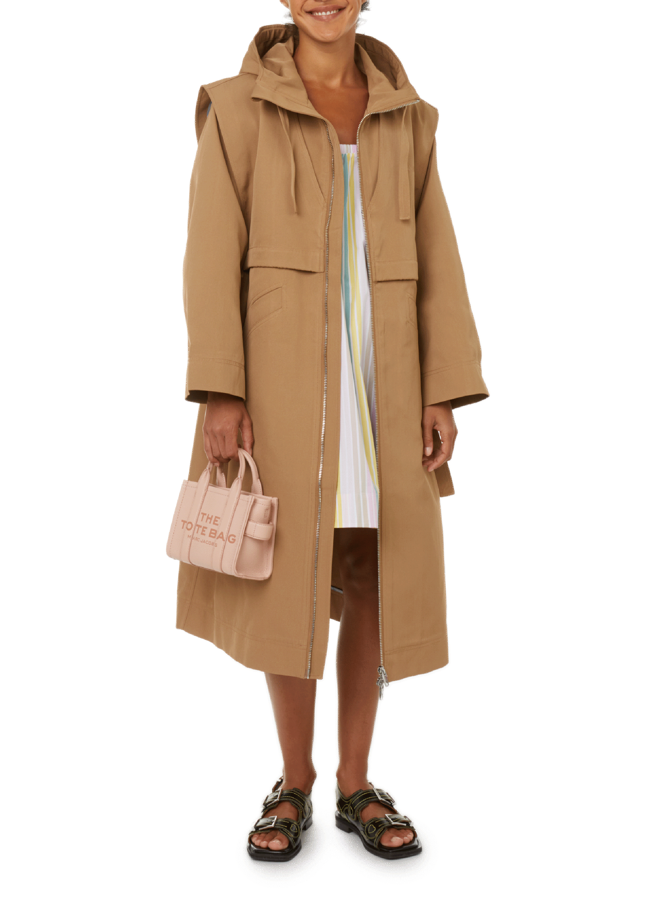 Sac cabas The Leather Micro Tote Bag MARC JACOBS Rose