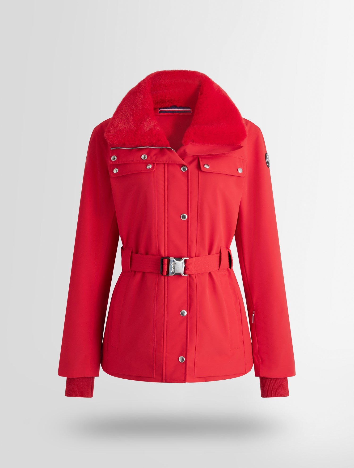 Veste de ski dessa col tailleur coupe regular FUSALP Rouge
