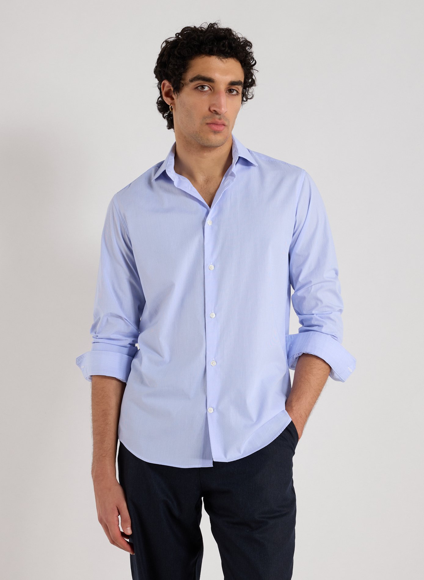 AU PRINTEMPS PARIS Cotton shirt Blue