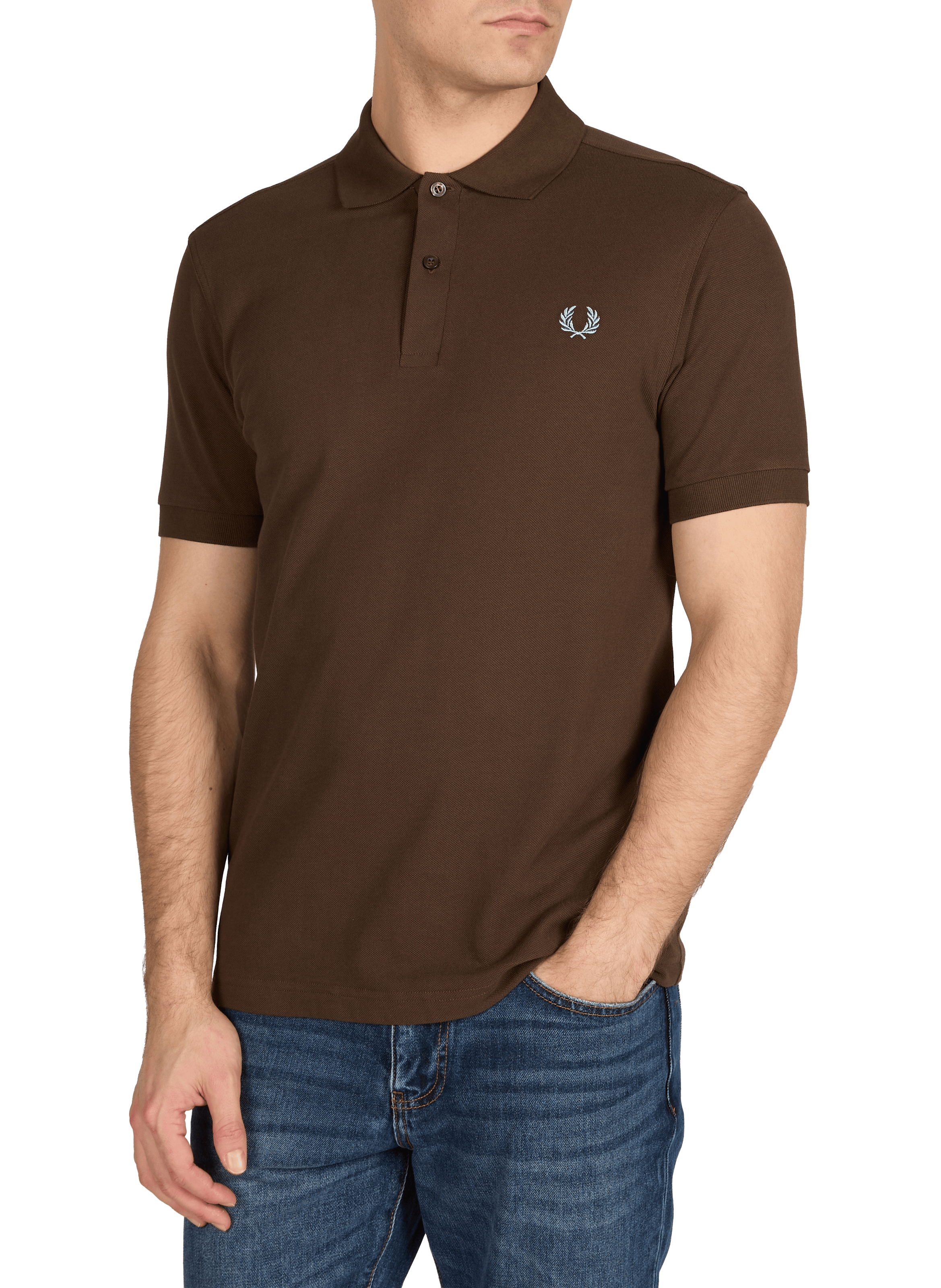 Polo en coton piqué FRED PERRY Marron
