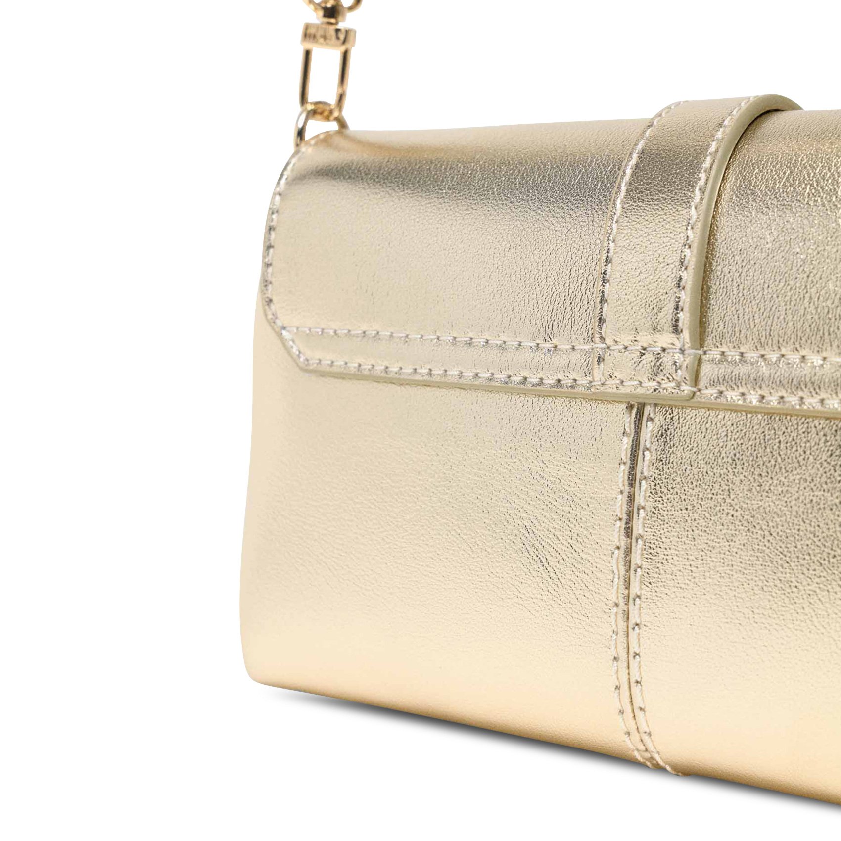 Sac bandoulière en cuir miss m MAJE Doré