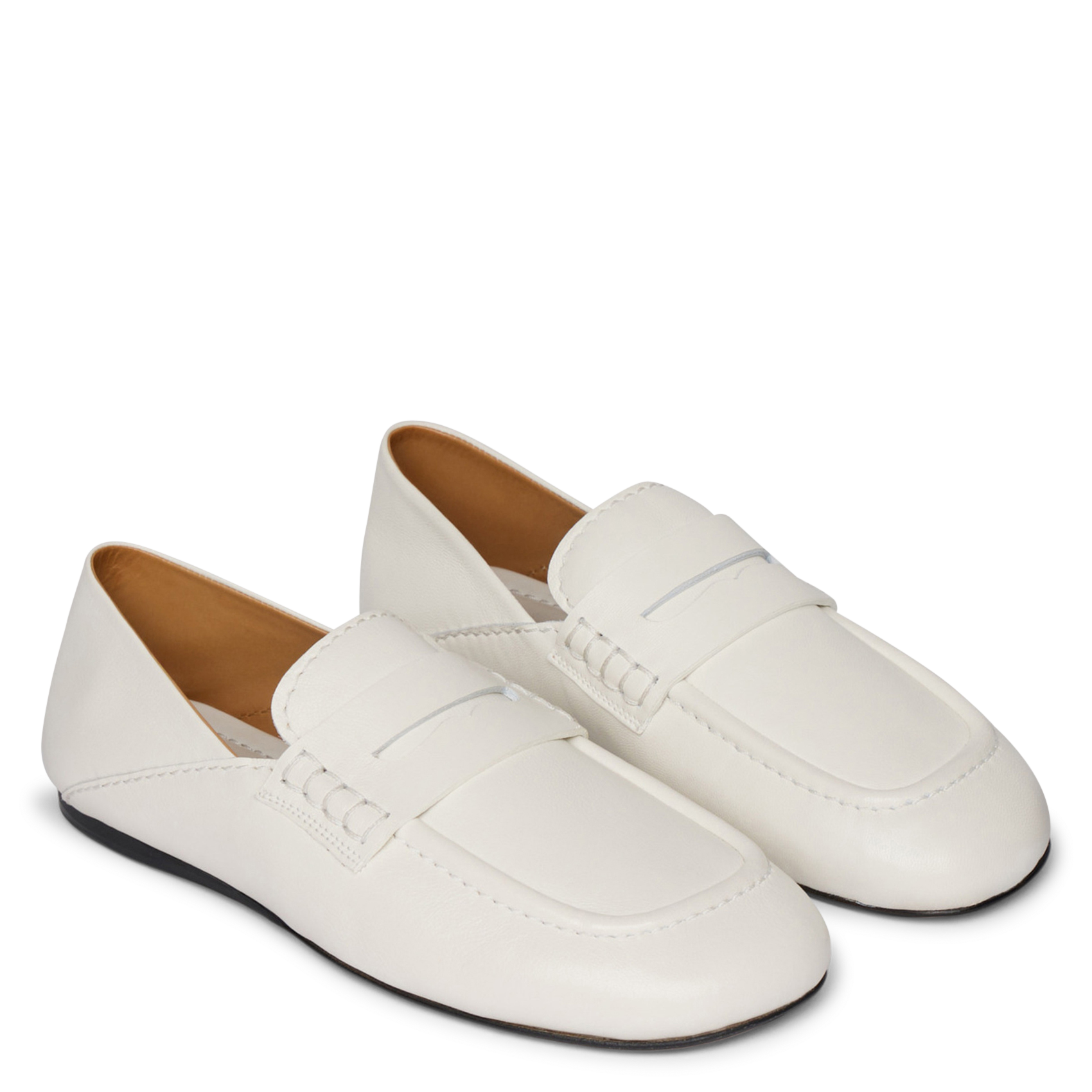 Mocassins en cuir SANDRO Blanc