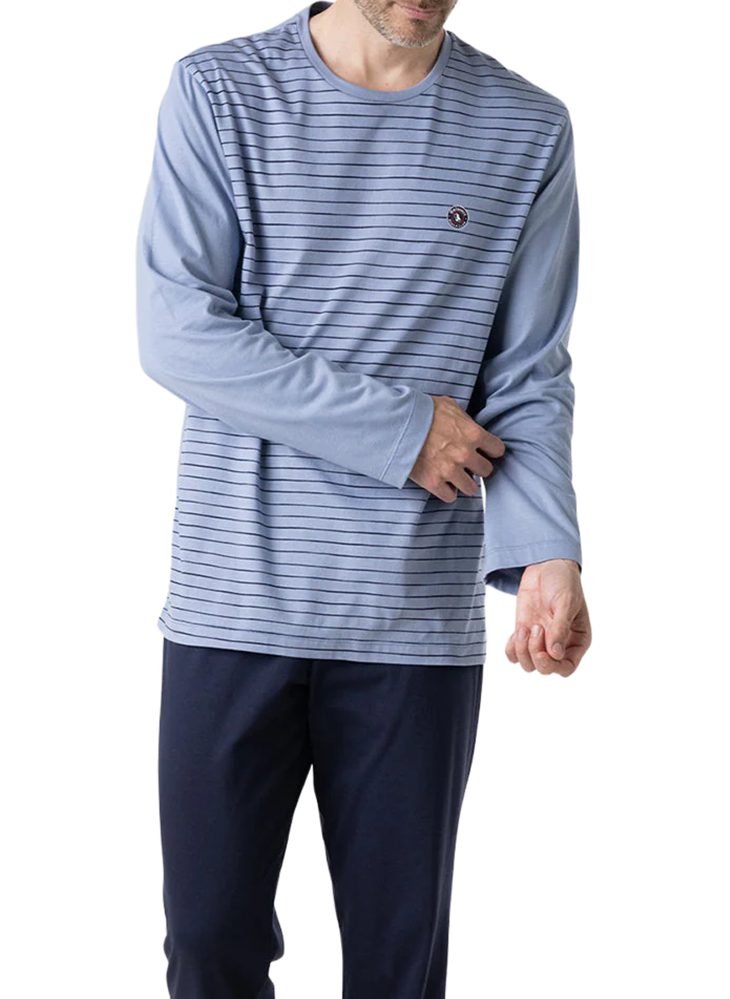 Set of long cotton pajamas EMINENCE Blue