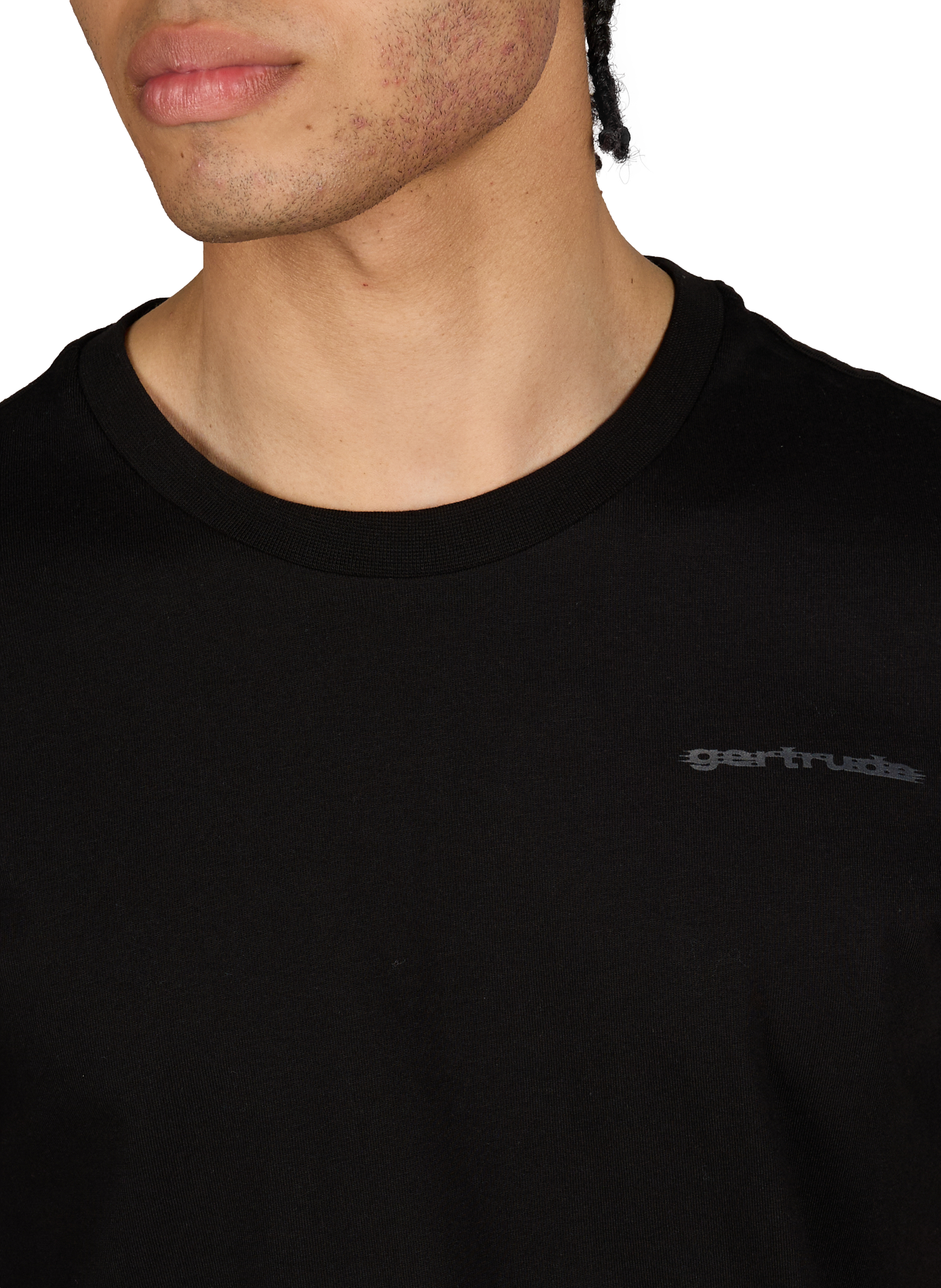 Contrast print cotton T-shirt GERTRUDE ET GASTON Black