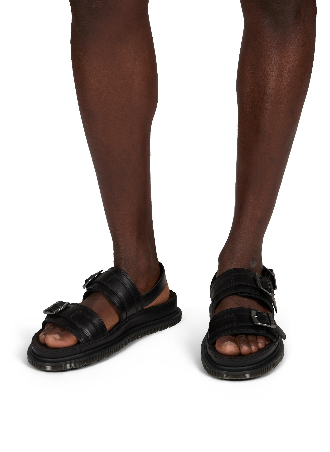 Sandalias lisas de cuero DR. MARTENS Negro