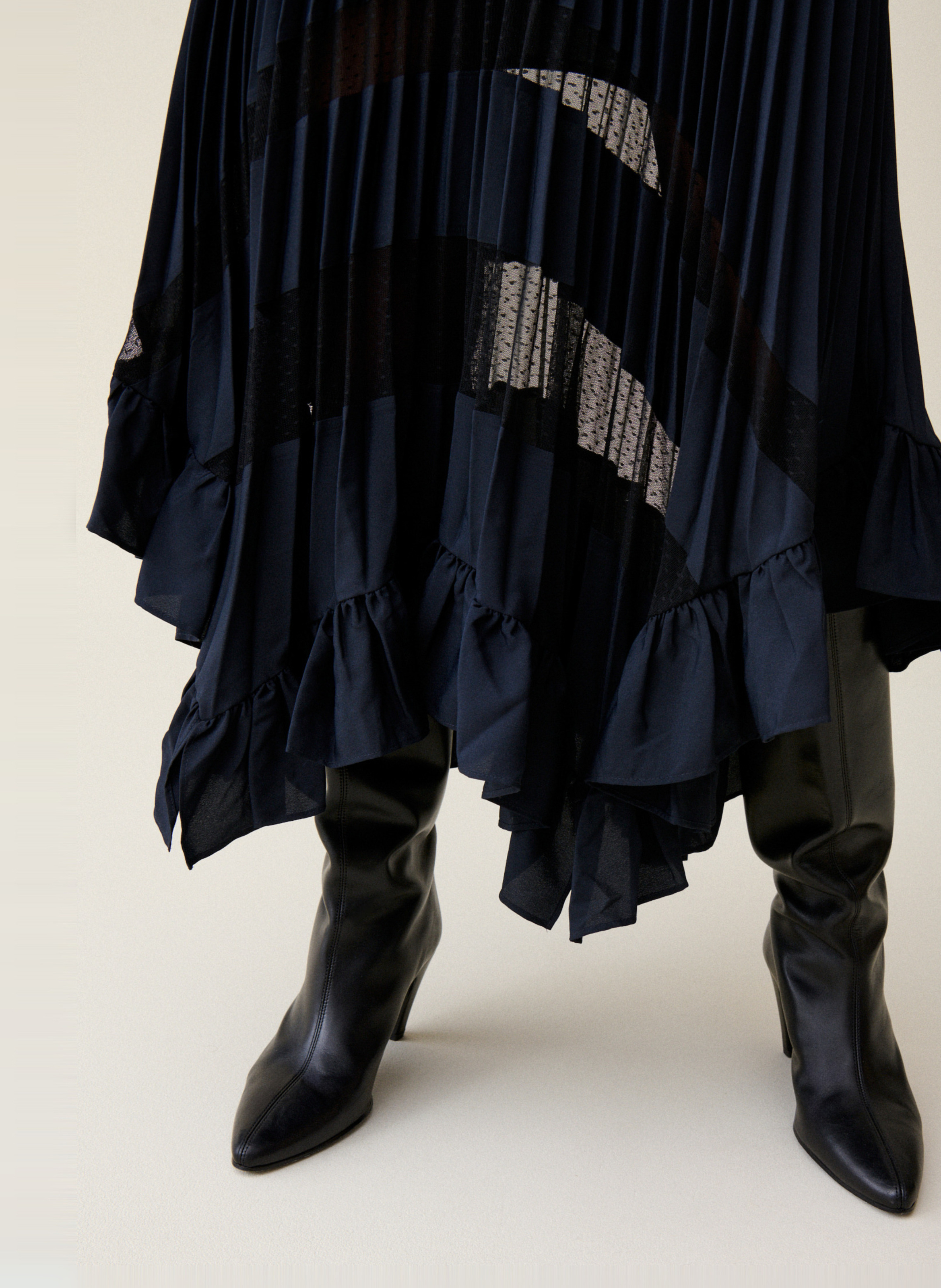 Jupe longue volantée CLAUDIE PIERLOT Bleu