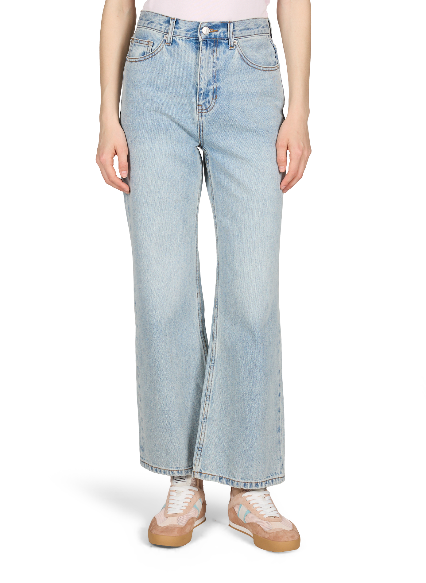 Straight cotton jeans DUNST Blue