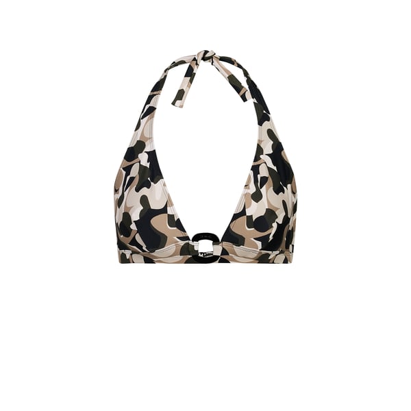 Haut de maillot de bain triangle à imprimé camouflage Haut de maillot de bain triangle à imprimé camouflage