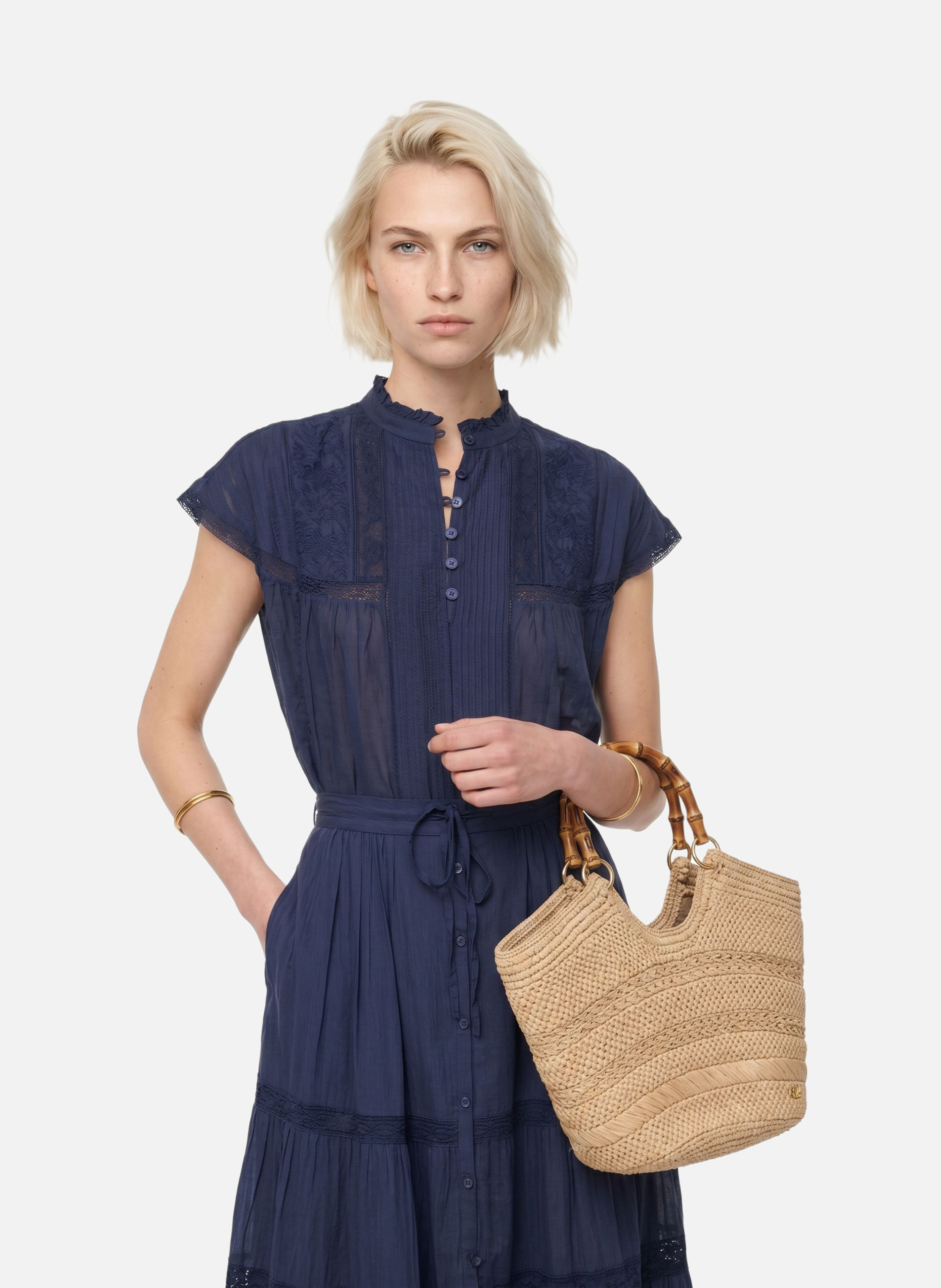 Blouse ganu VANESSA BRUNO Bleu