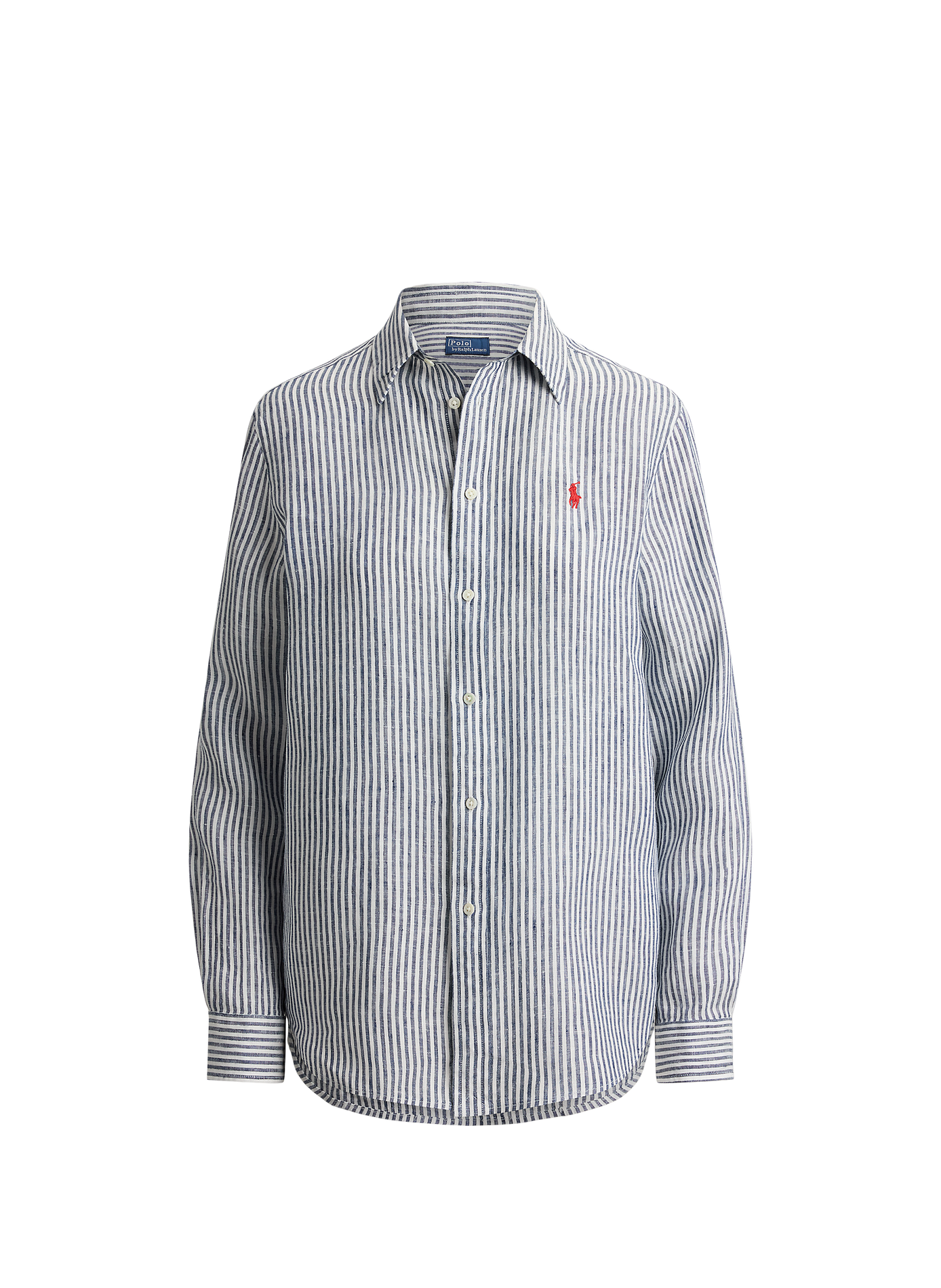 Linen shirt  1936 navy-white