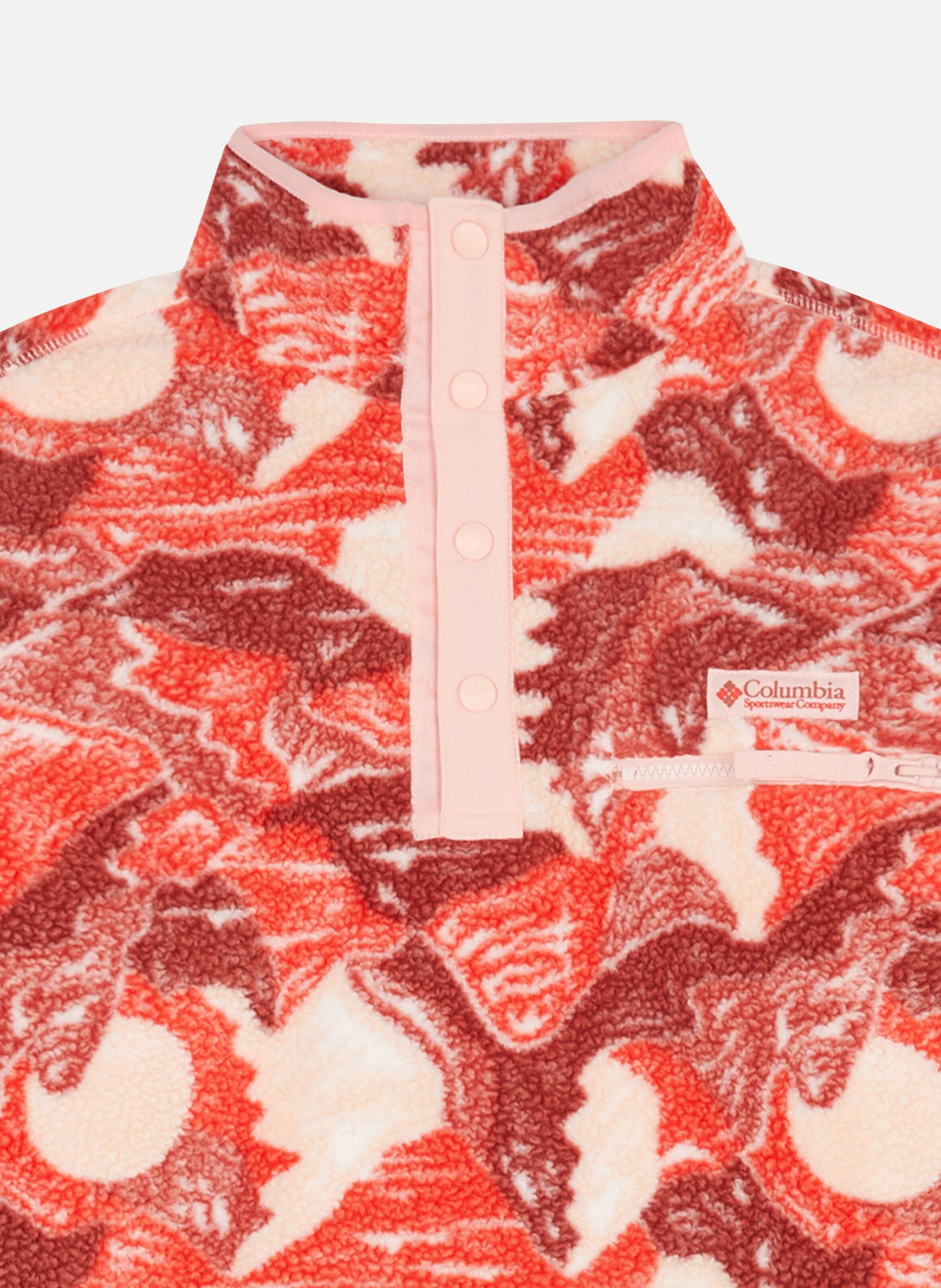 Polaire helvetia ii printed cropped half snap COLUMBIA Rouge
