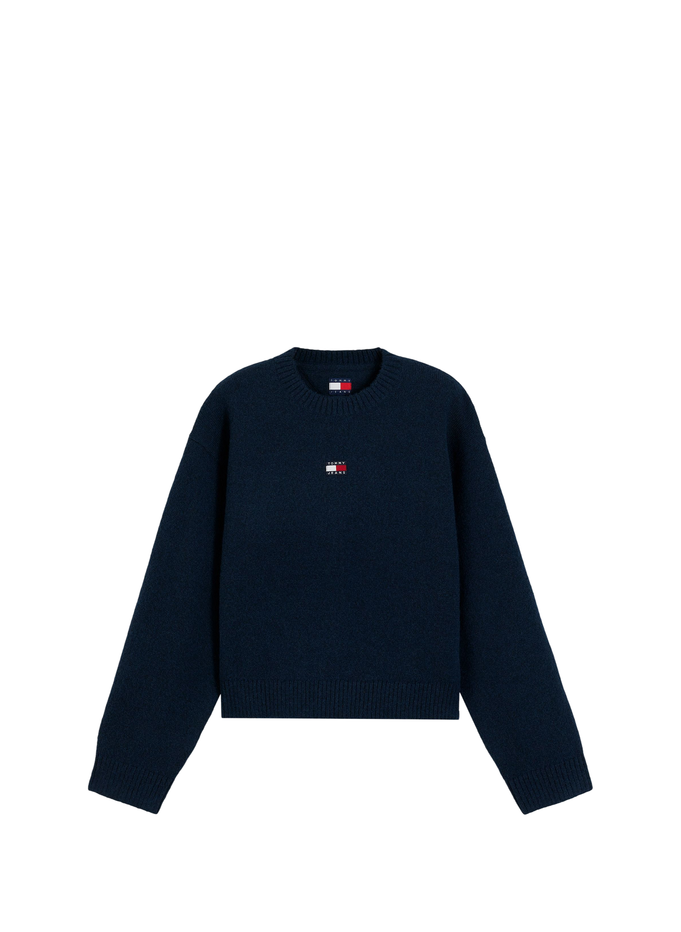 Pull droit Fluffy Badge à logo TOMMY HILFIGER Bleu