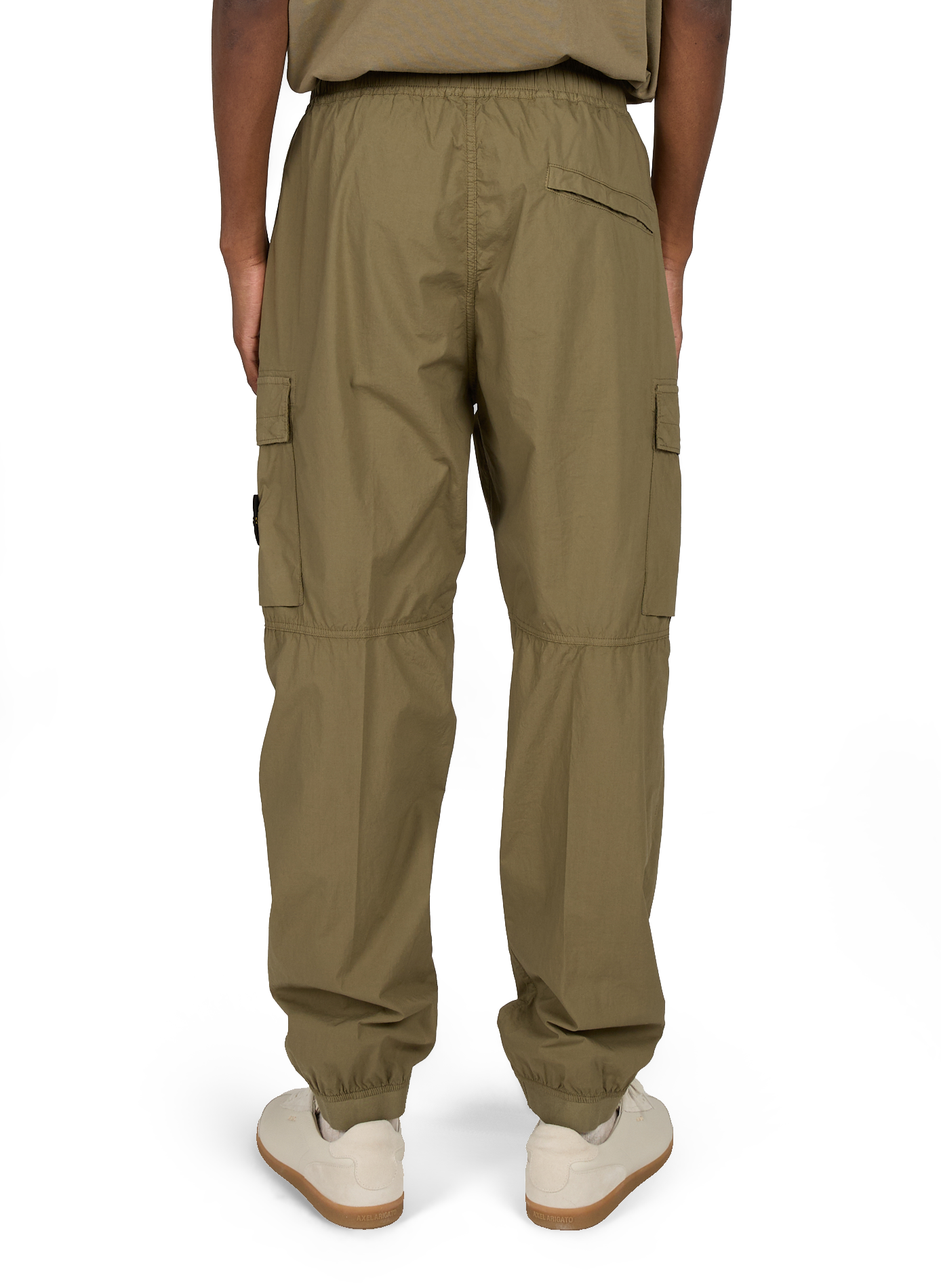 Cargo pants with elastic waist and ankles in a cotton blend STONE ISLAND Khaki