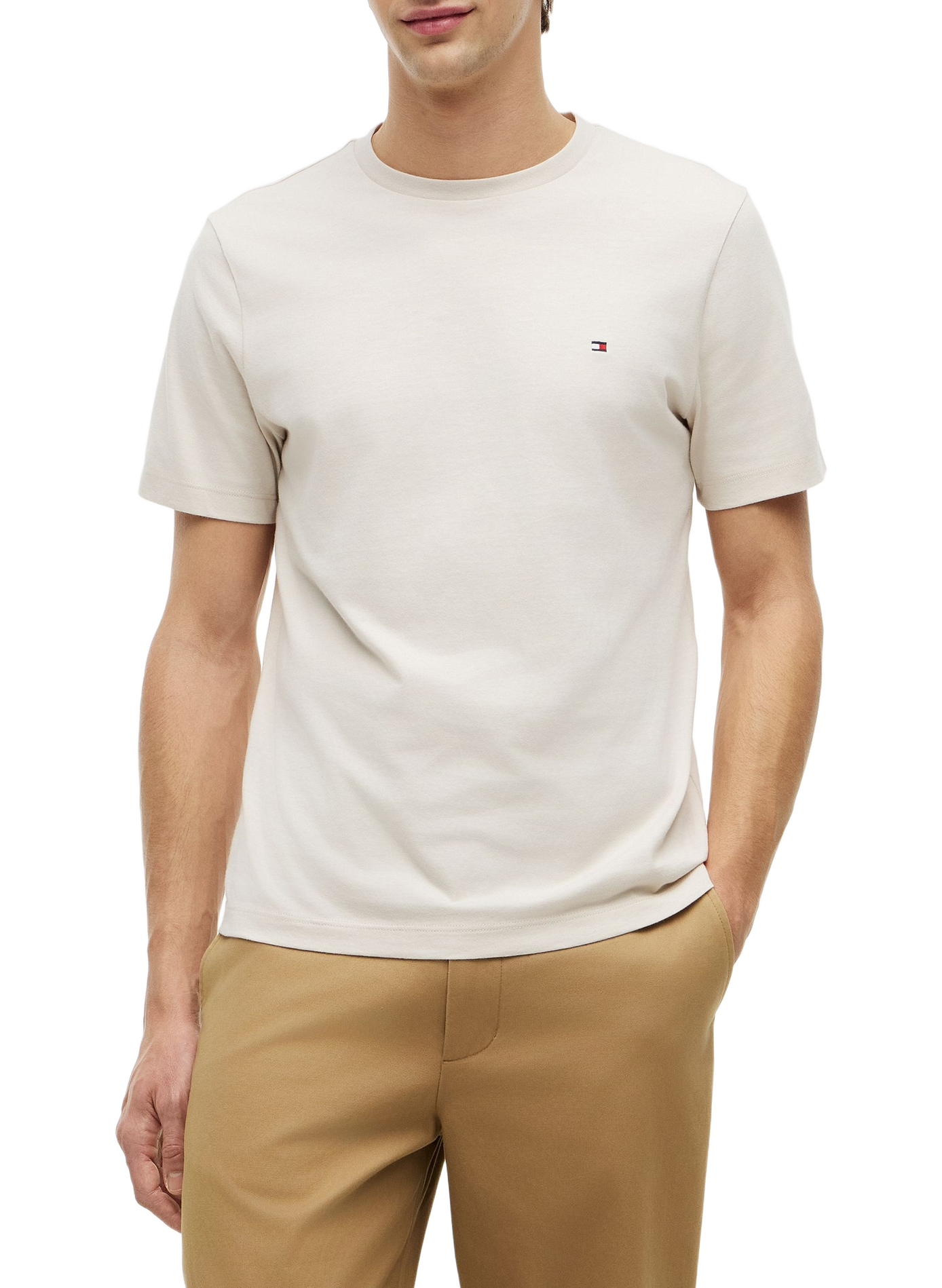 Classic Cotton T-Shirt TOMMY HILFIGER Beige