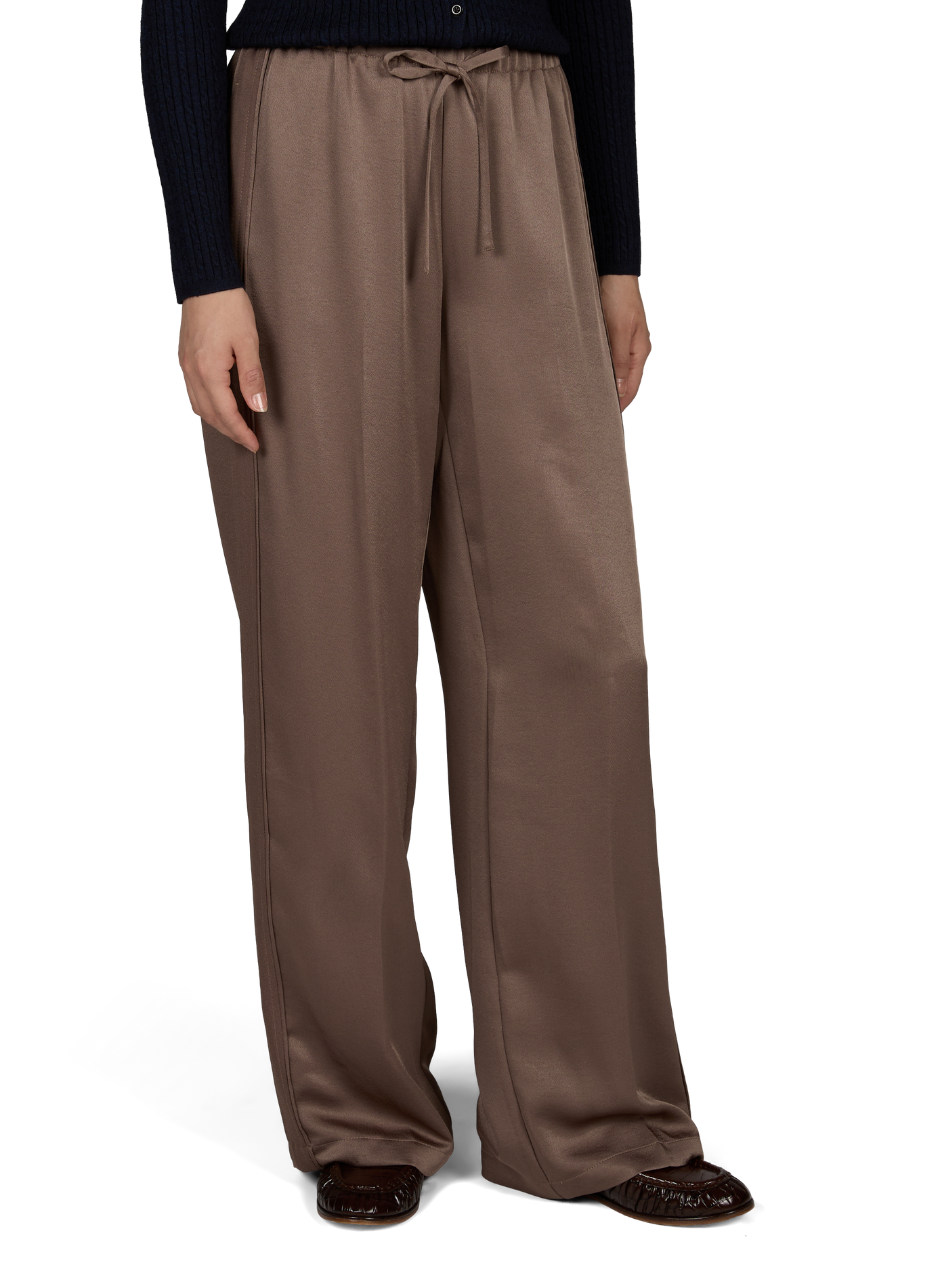 Straight fluid trousers VINCE Beige