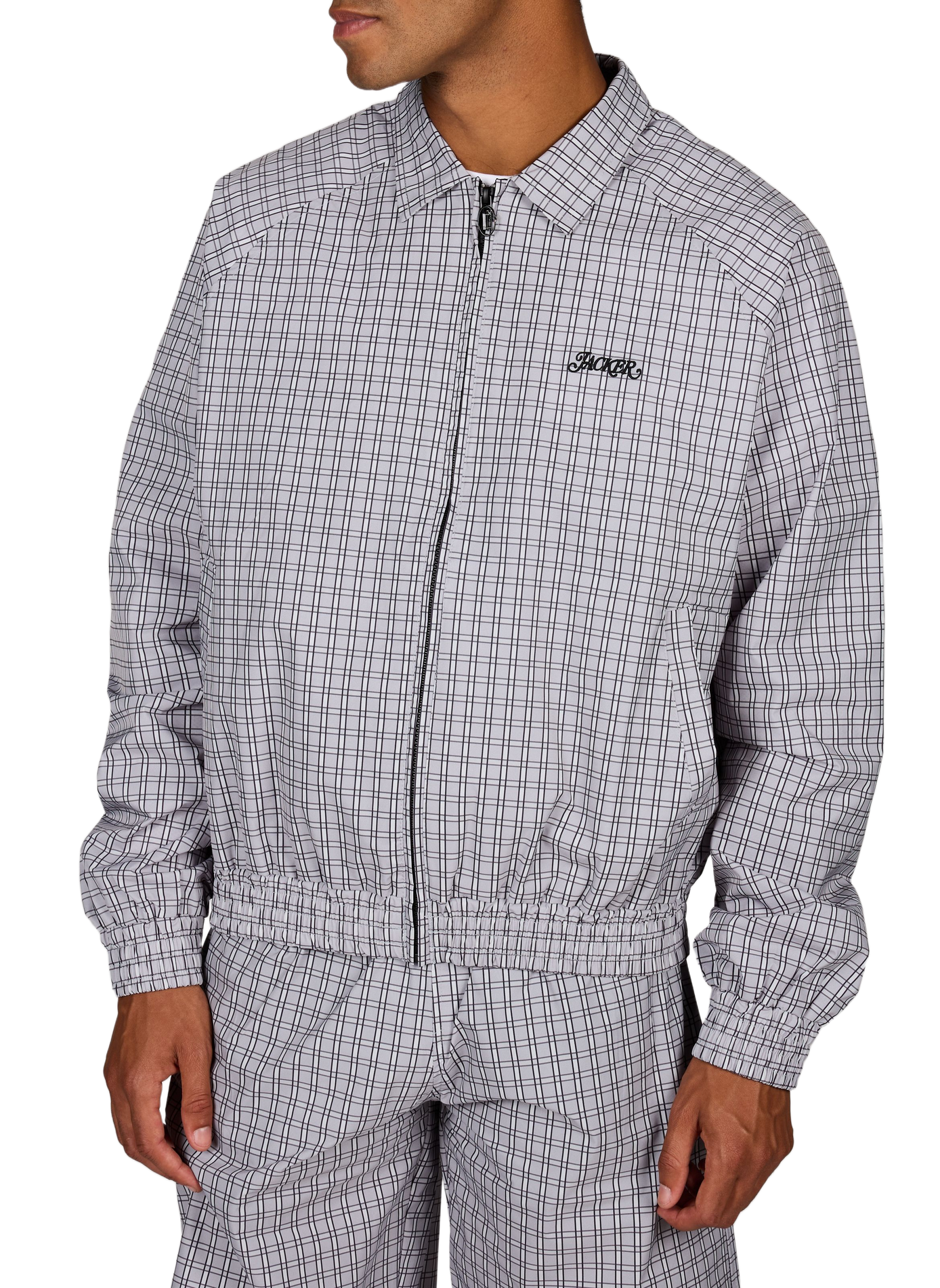 Technical checkered jacket JACKER. Grey