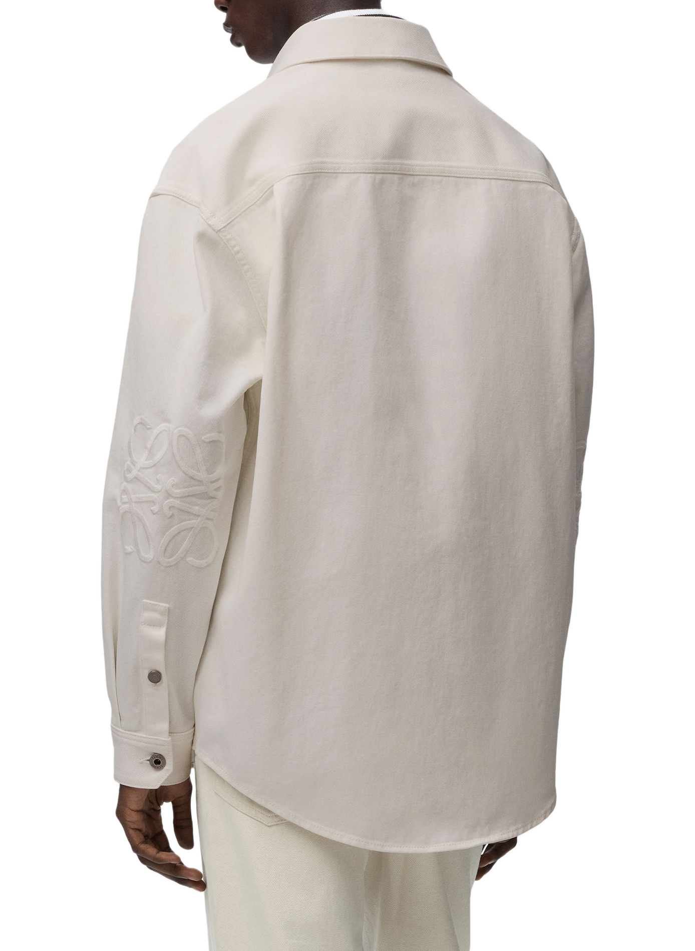 Anagram denim and cotton blend overshirt LOEWE White