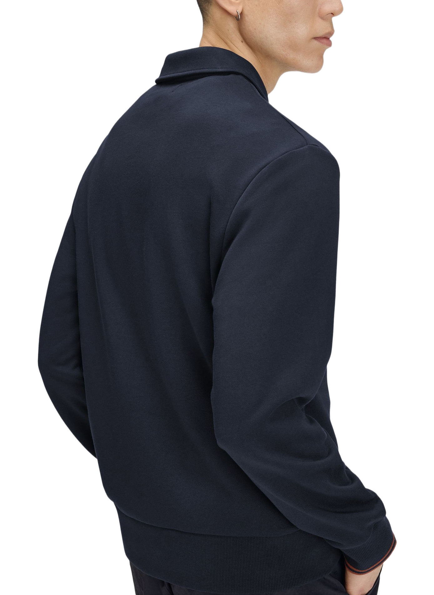 Cotton polo neck sweatshirt FRED PERRY Blue