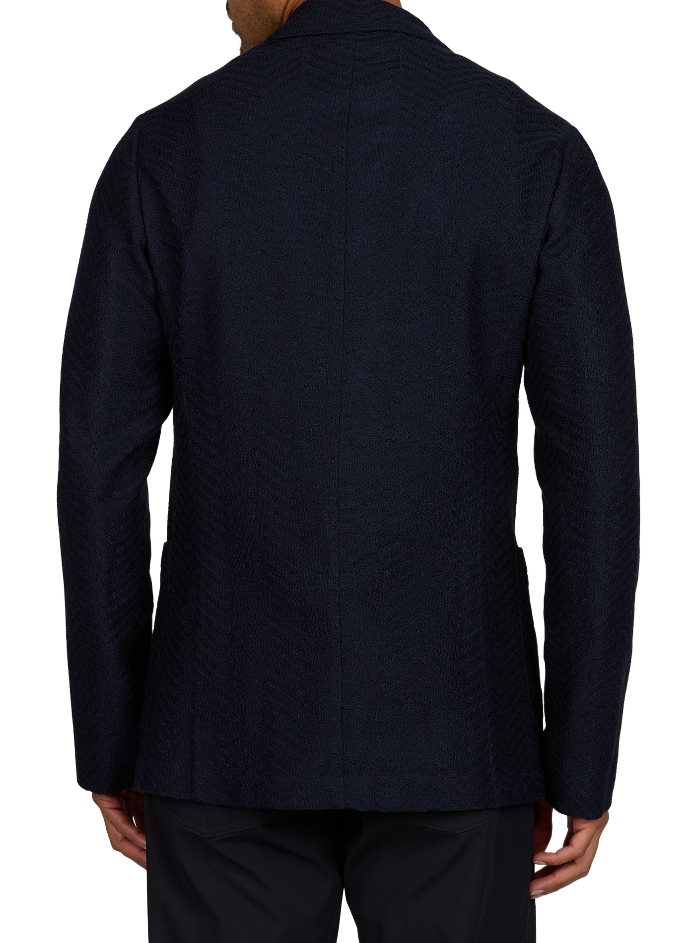 Straight wool virgin wool blazer EMPORIO ARMANI Blue