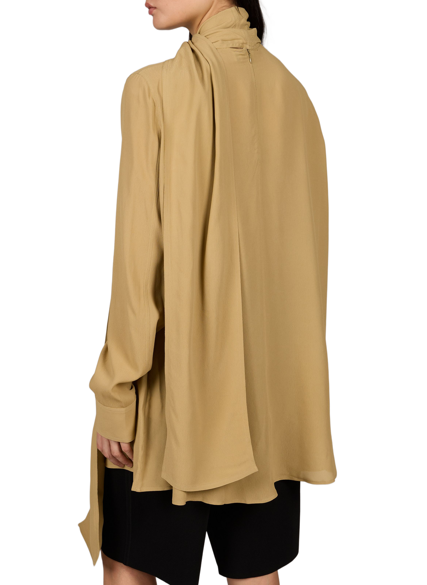 Loose blouse with draped scarf TOTEME Beige