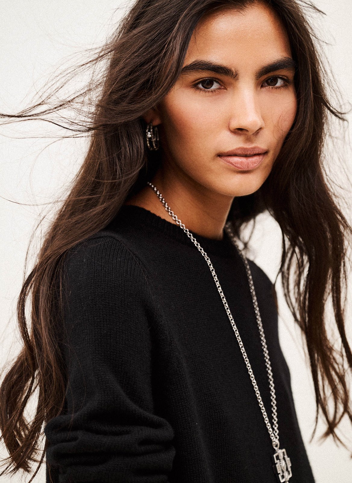 Robe droite en laine mélangée atess BA&SH Noir