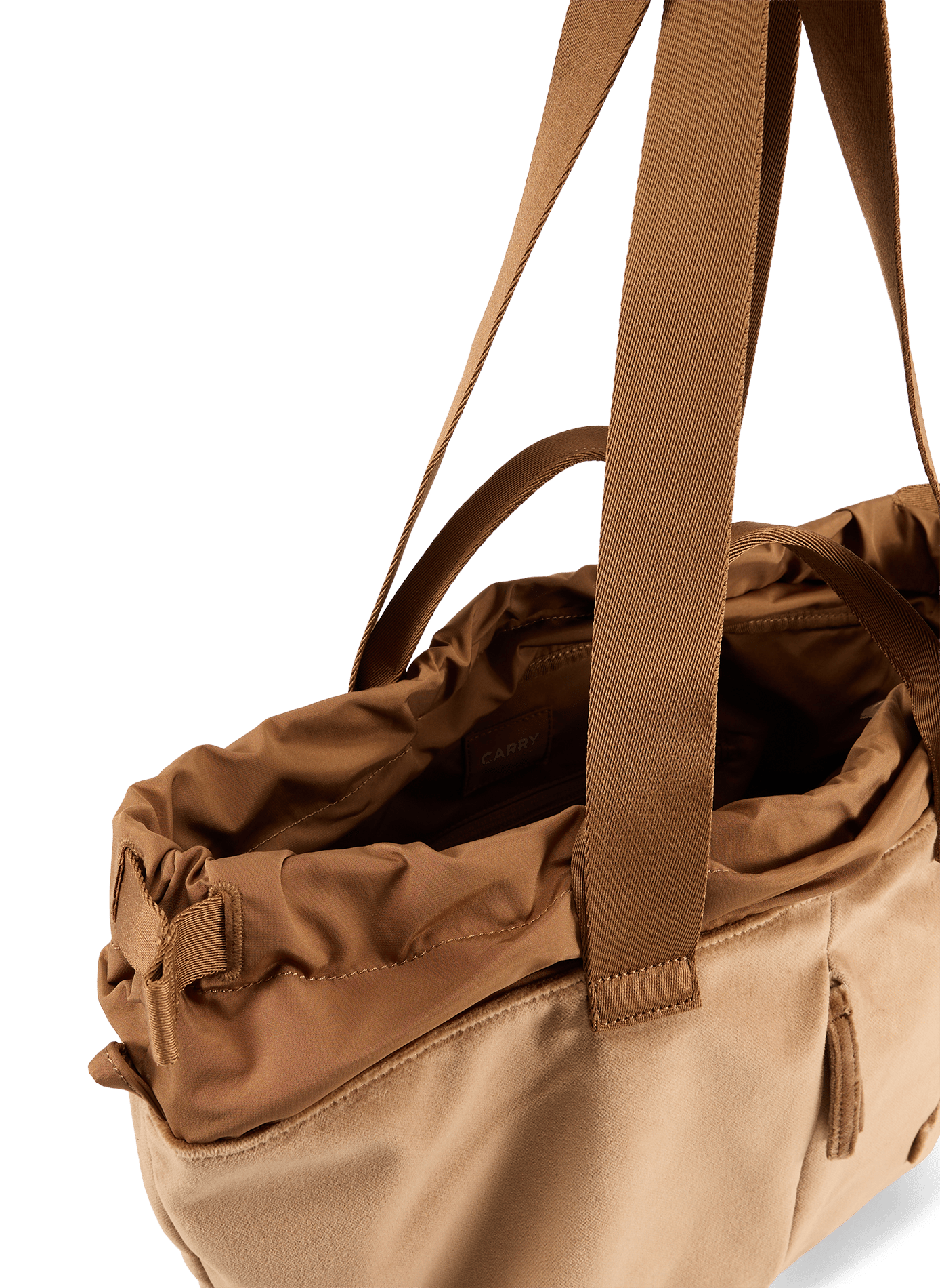 Cotton velvet-effect tote bag TUCANO Beige