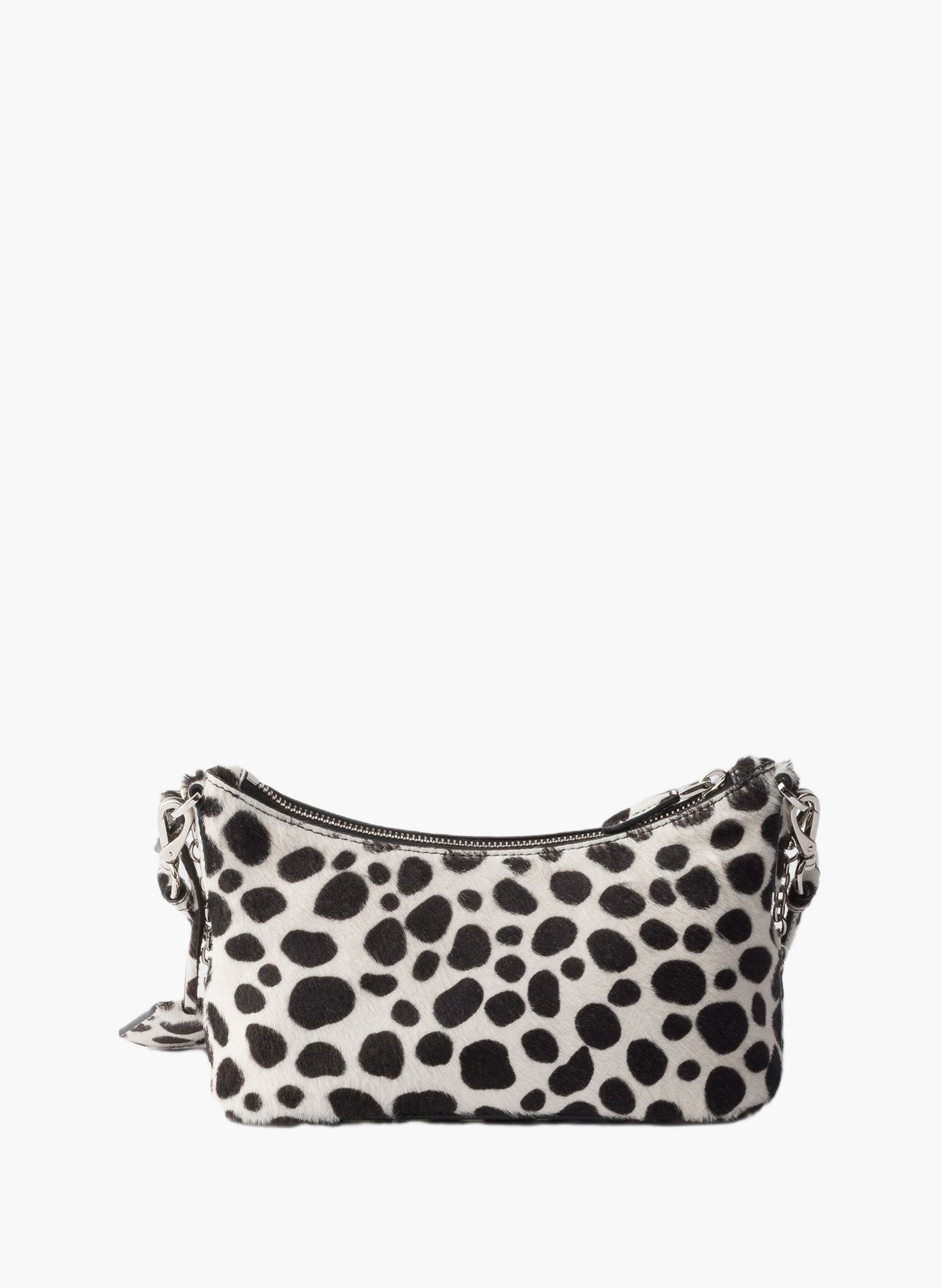 Mini sac en cuir de veau imprimé PRADA Blanc