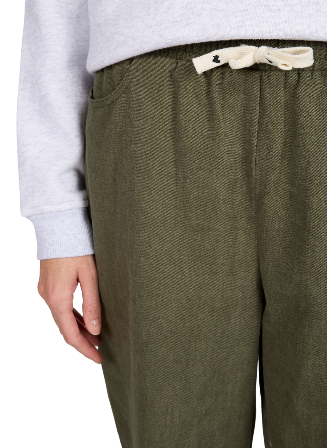 Hose mit Taschen aus Baumwolle LAURE+MAX Khaki