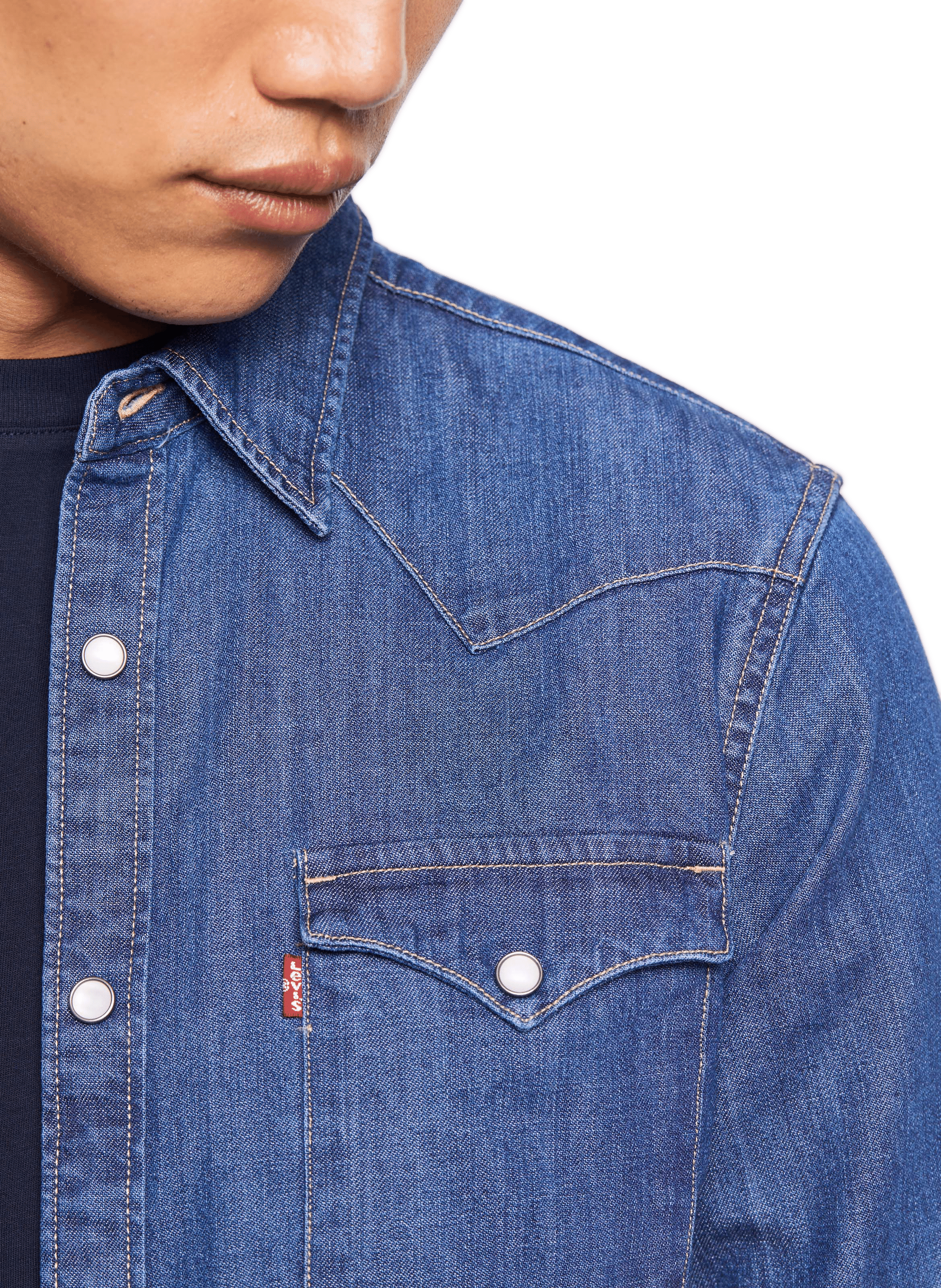 Bleached denim Shirt LEVI'S Blue