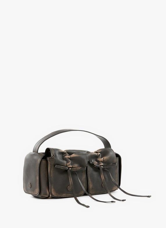 Sac à main Multipocket en cuir | Marron by ACNE STUDIOS Sac à main Multipocket en cuir Marron