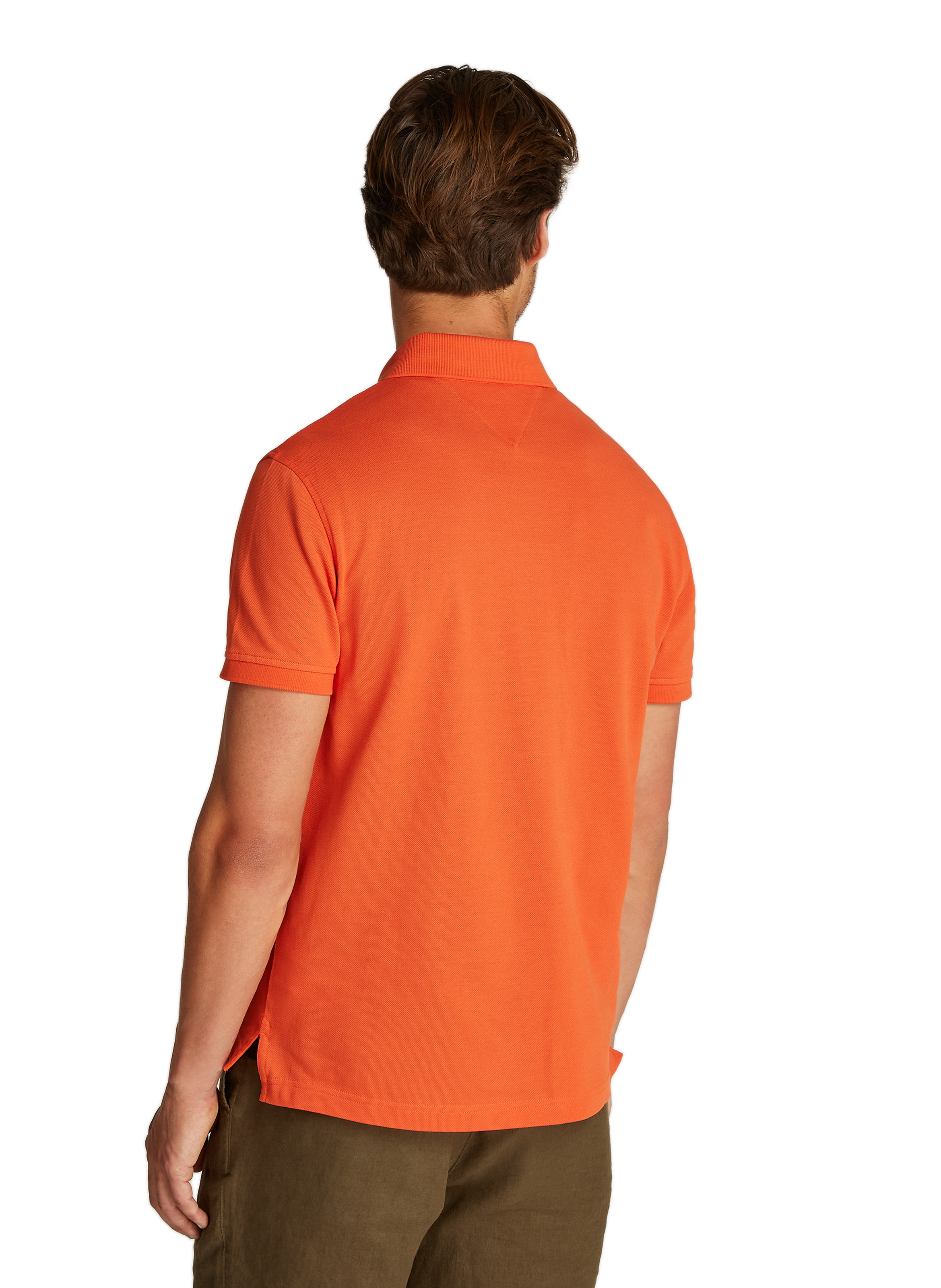 Organic cotton piqué polo shirt TOMMY HILFIGER Orange