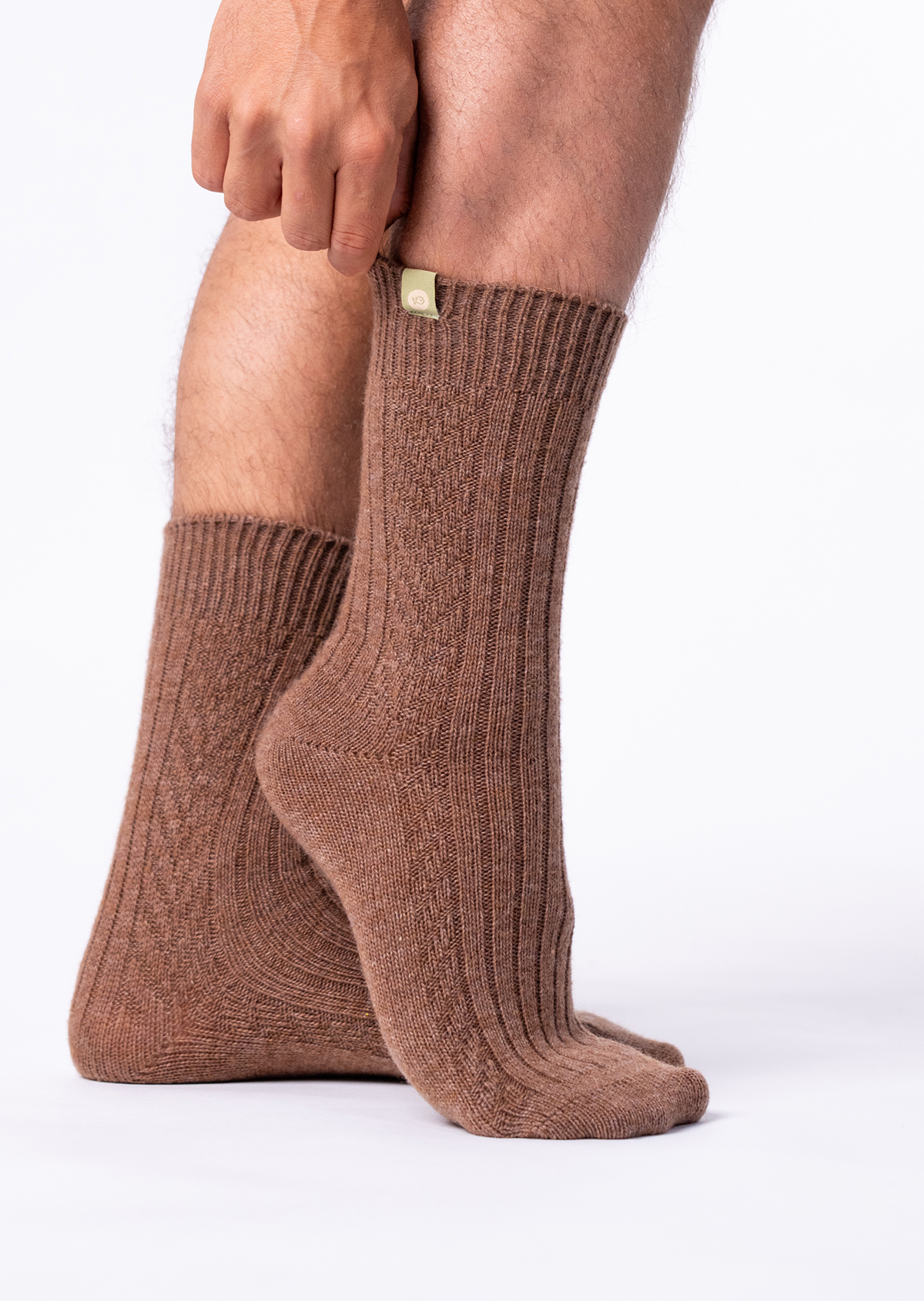 Chaussettes en laine BILLYBELT Marron