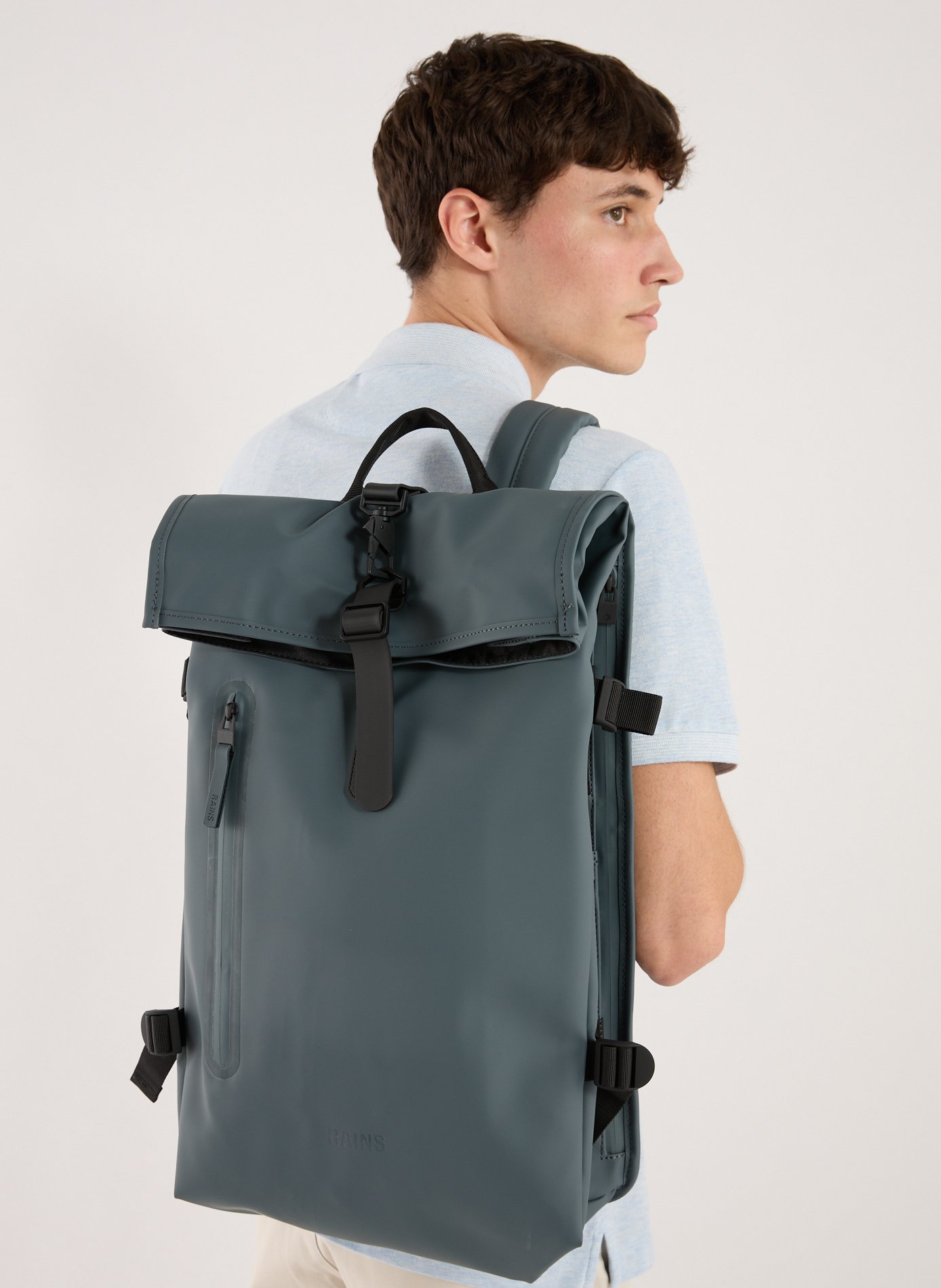 Sac à dos Rolltop Rucksack Large RAINS Bleu