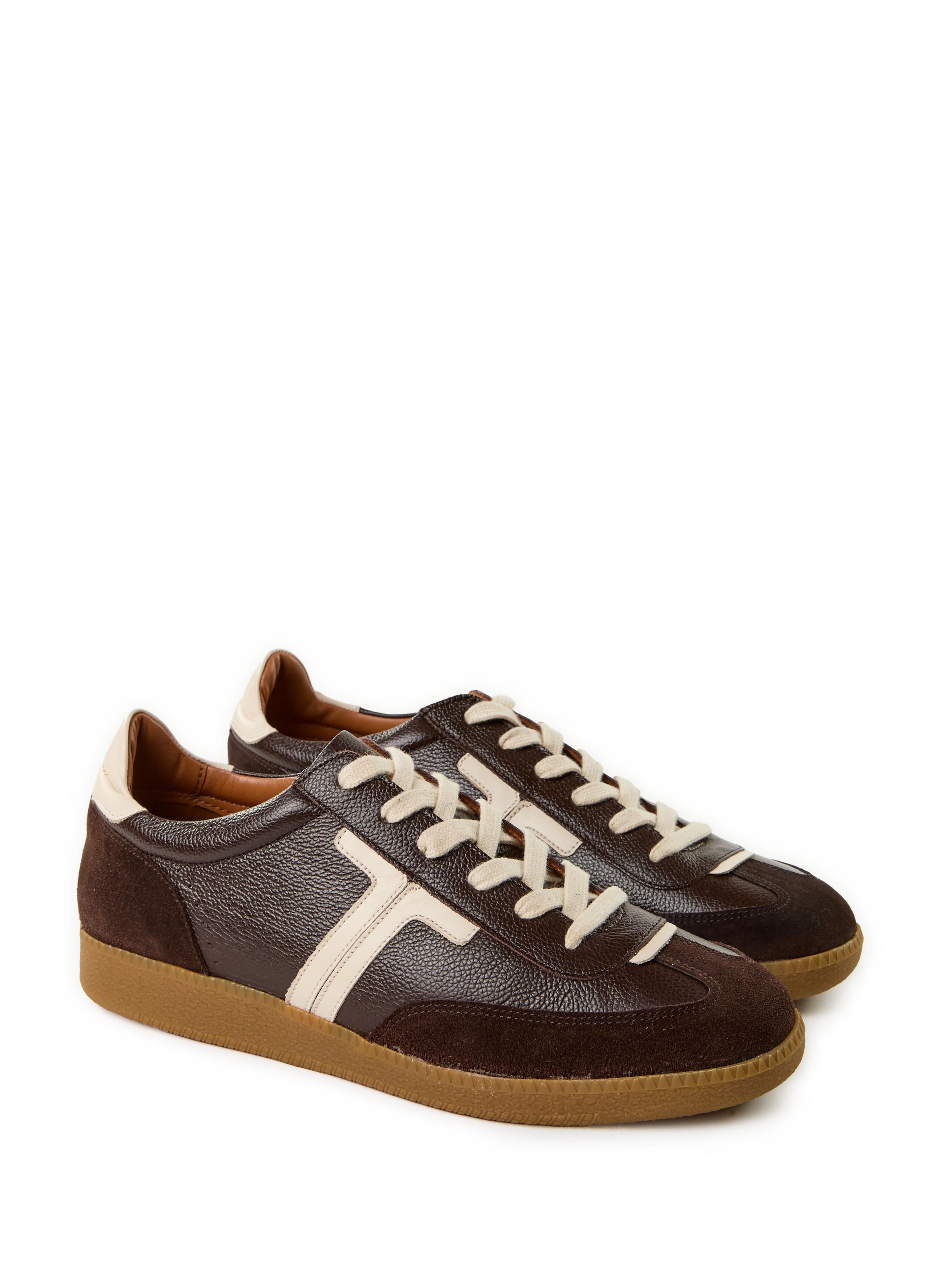 Baskets Solveig en cuir MAISON TOUFET Marron