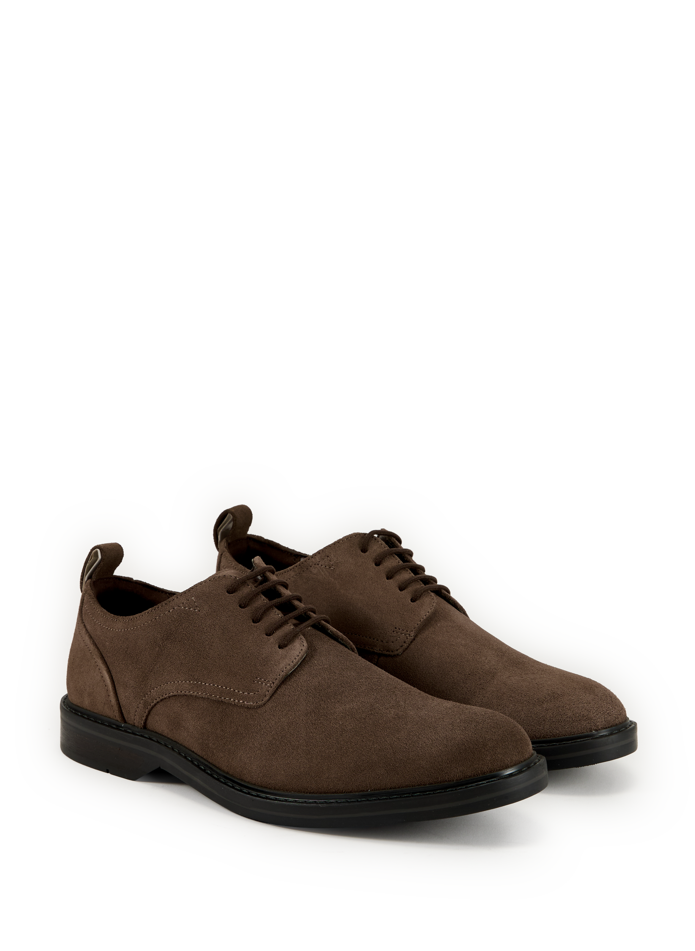 Suede leather derby shoes CLARKS Brown