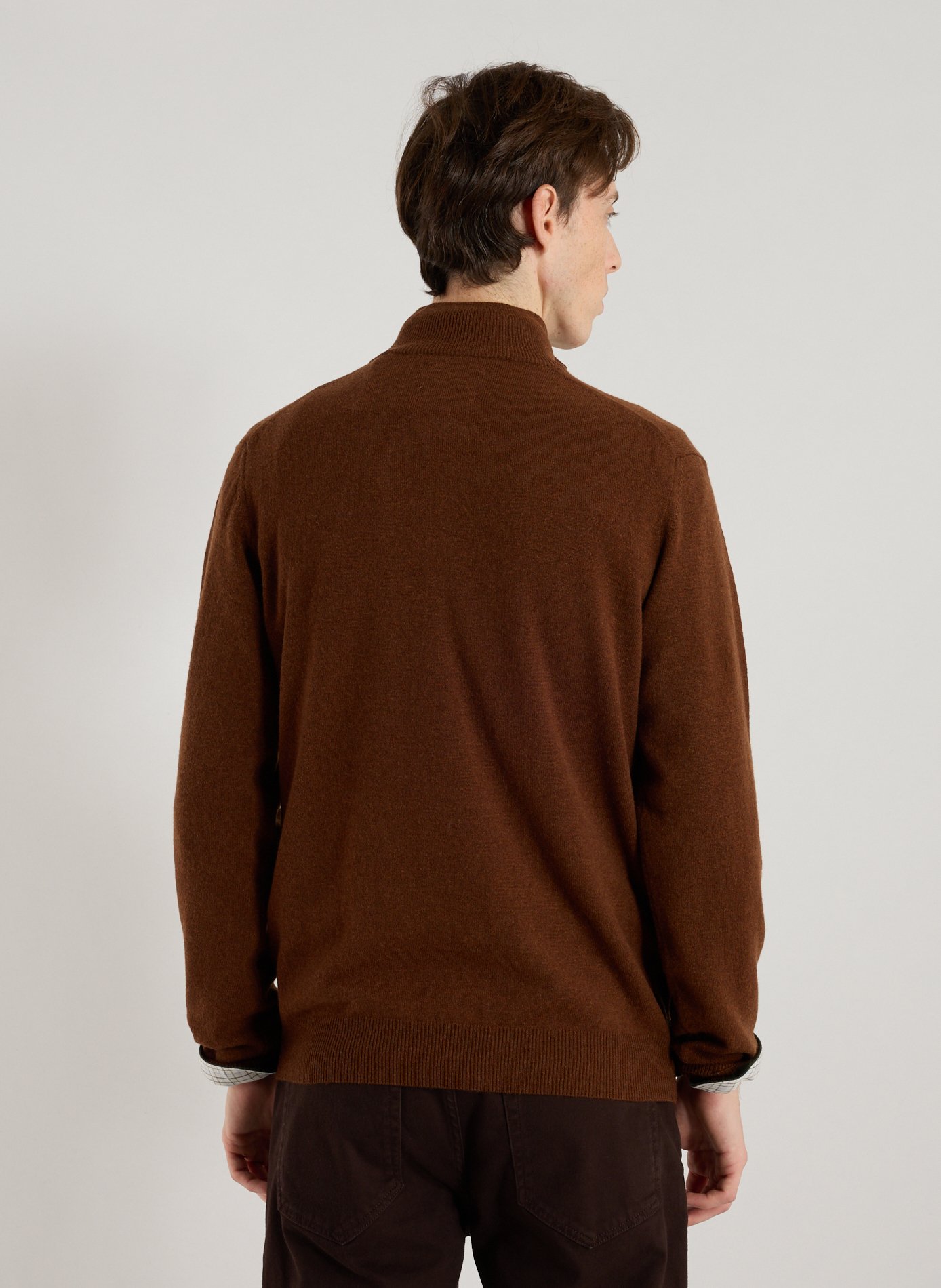 Pull col montant en laine GANT Marron