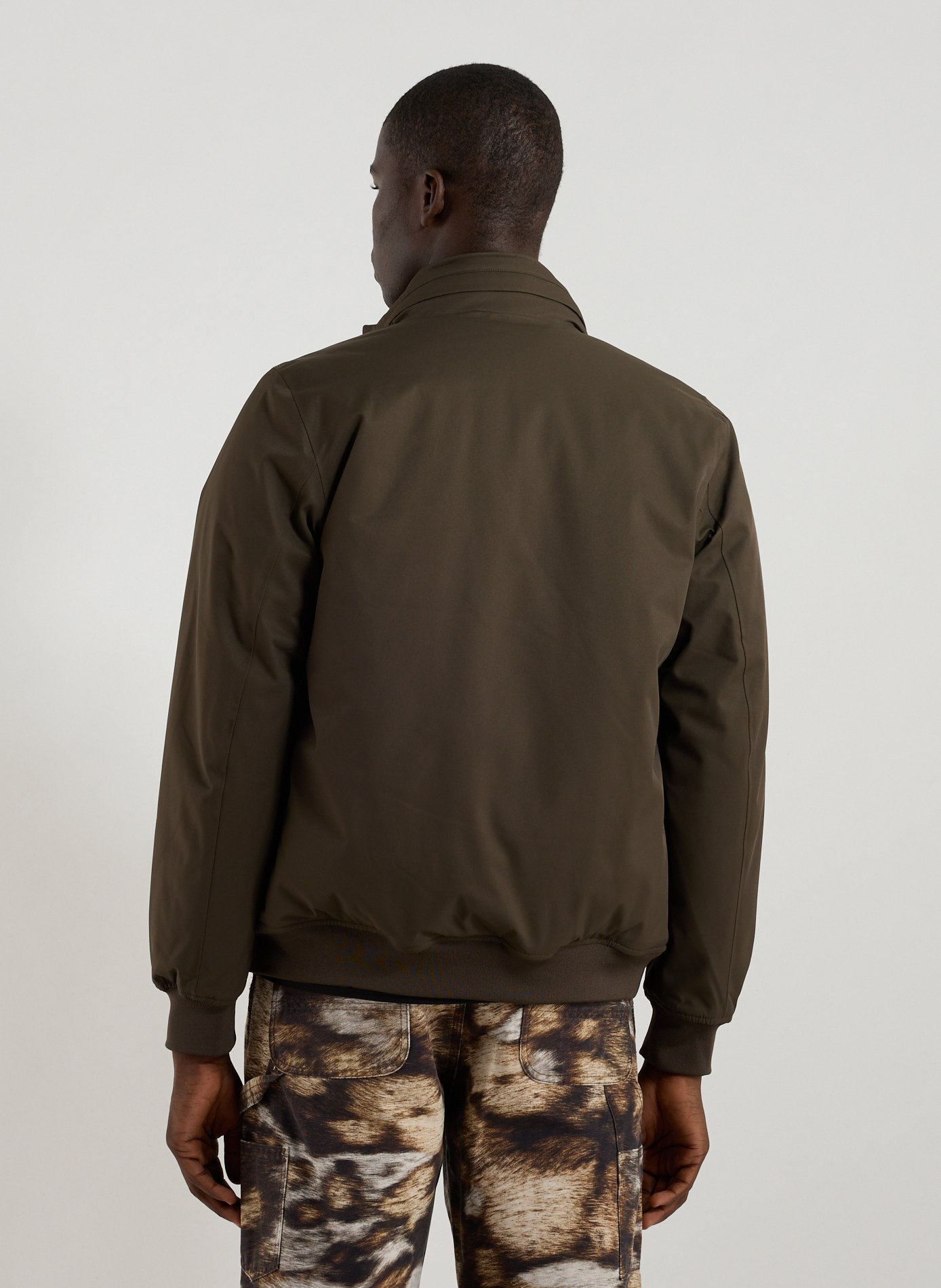 Parka unie à col montant K-WAY Kaki