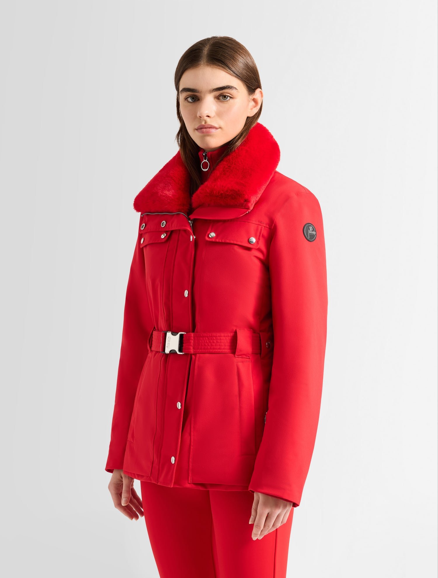 Veste de ski dessa col tailleur coupe regular FUSALP Rouge