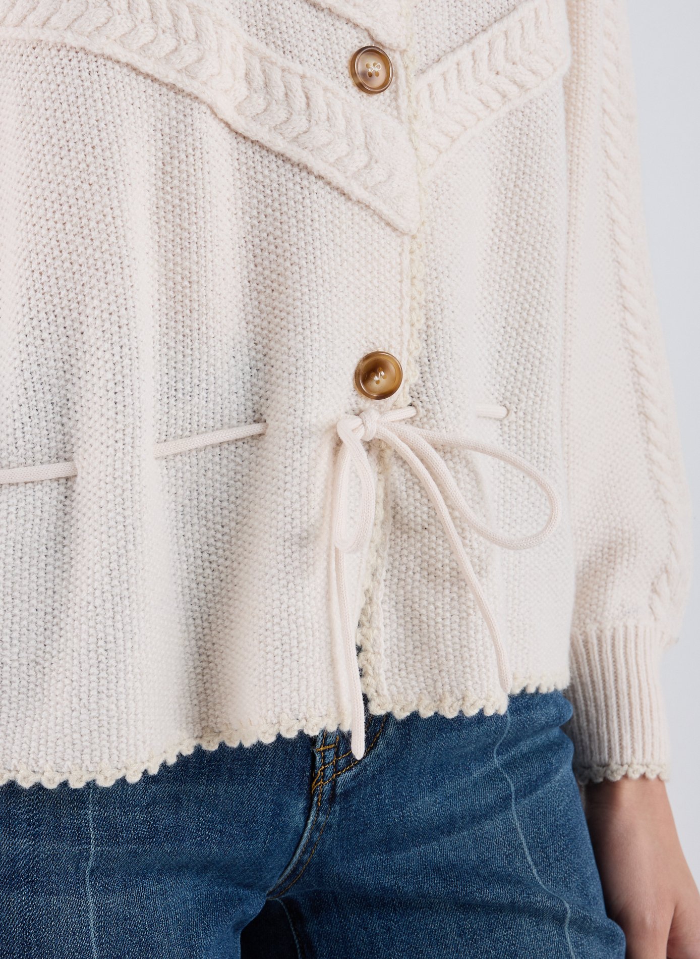 Cardigan en laine mélangée LOUISE MISHA Blanc