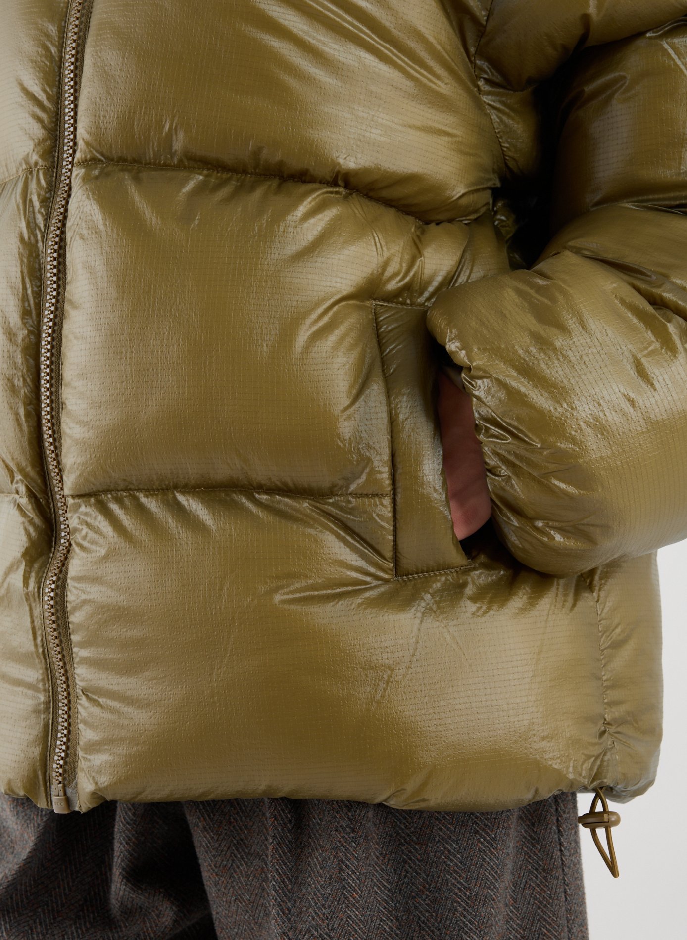 Doudoune droite TOPSHOP Kaki