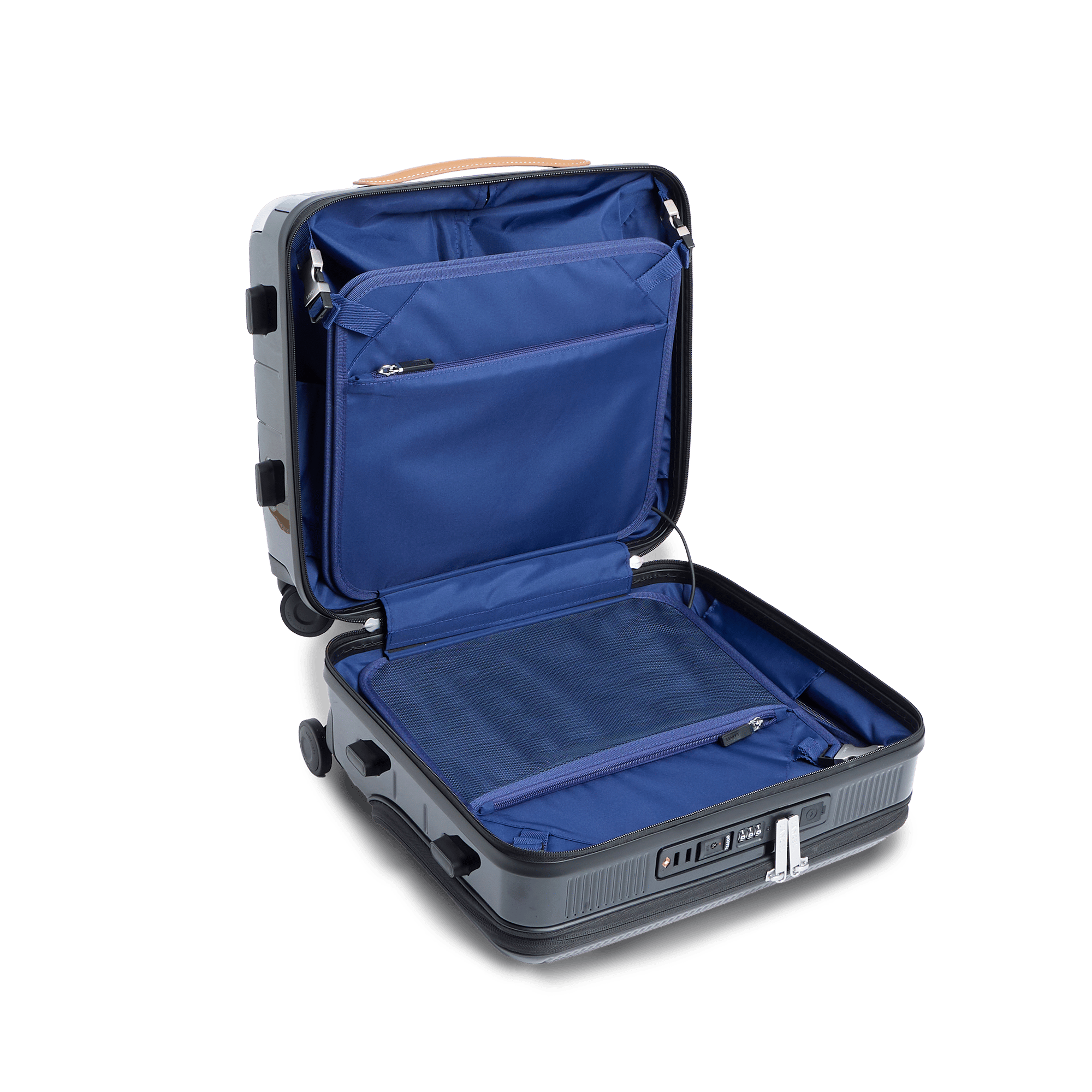 Vanity case zippé empreinte de lancel en polycarbonate et cuir LANCEL Noir