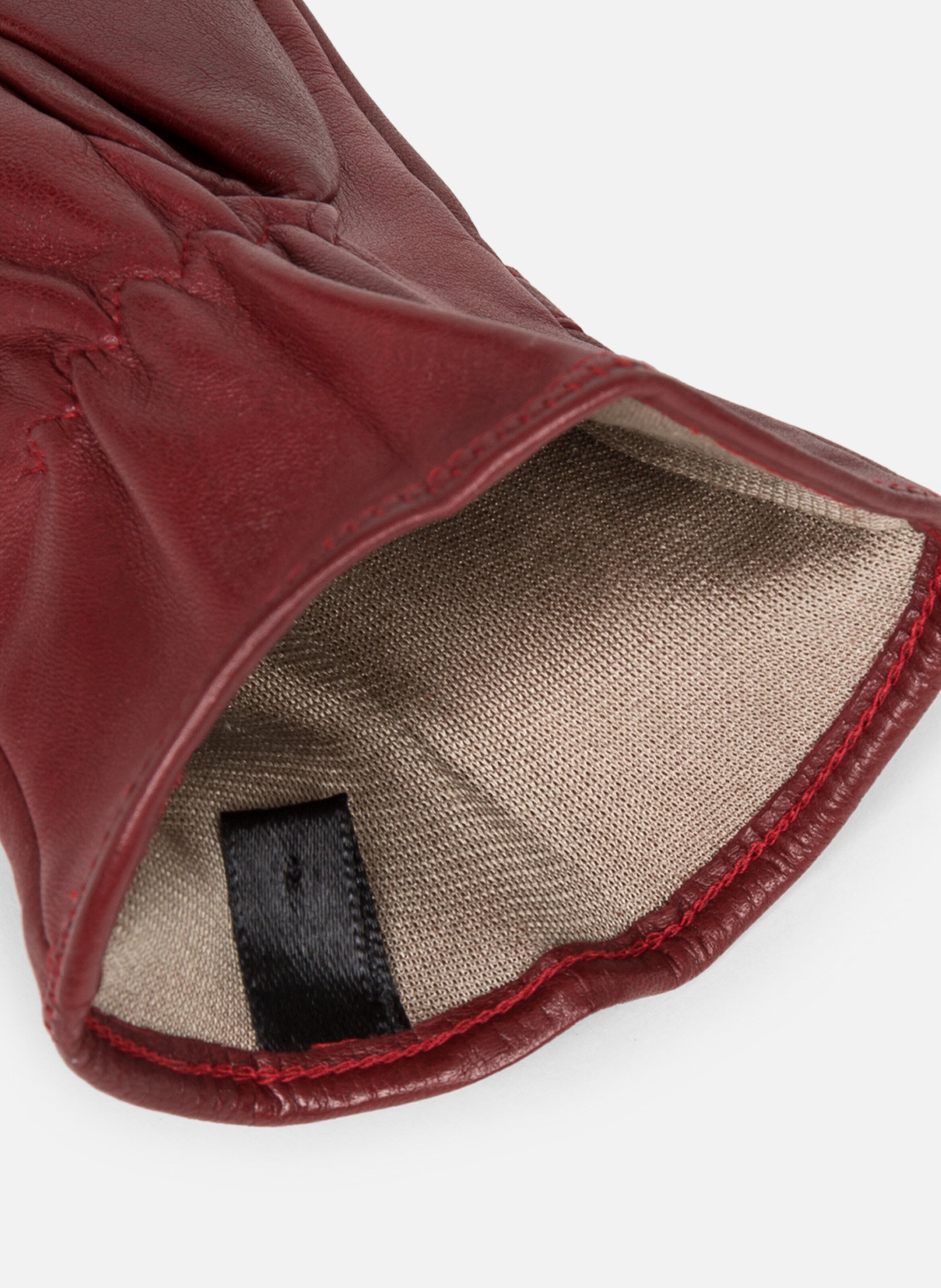 Gants en cuir d'agneau lisse LANCASTER Rouge