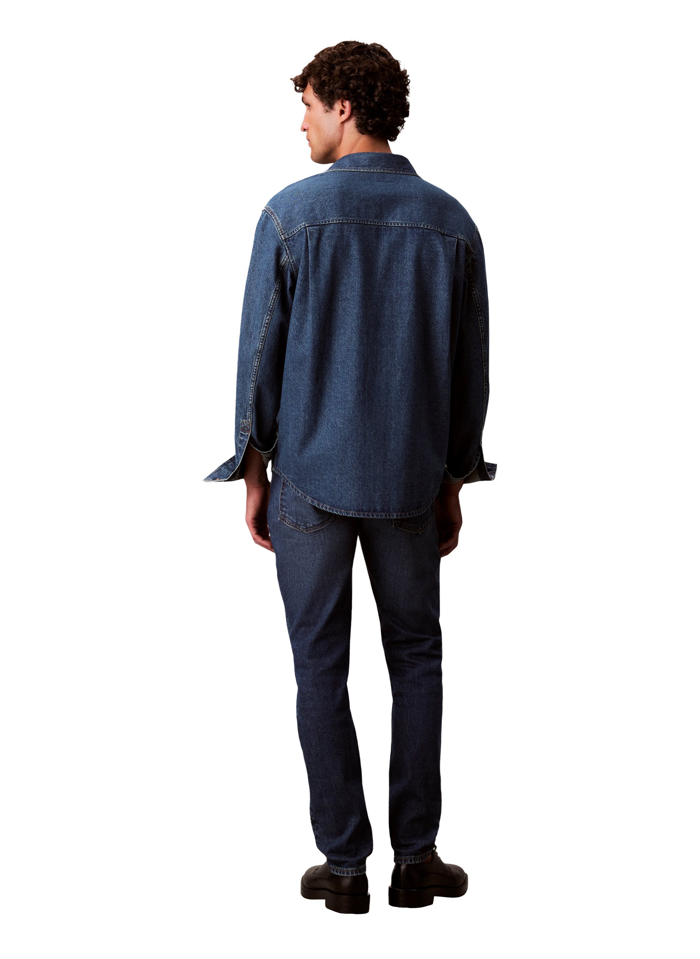 Cotton-blend slim-fit jeans CALVIN KLEIN Blue