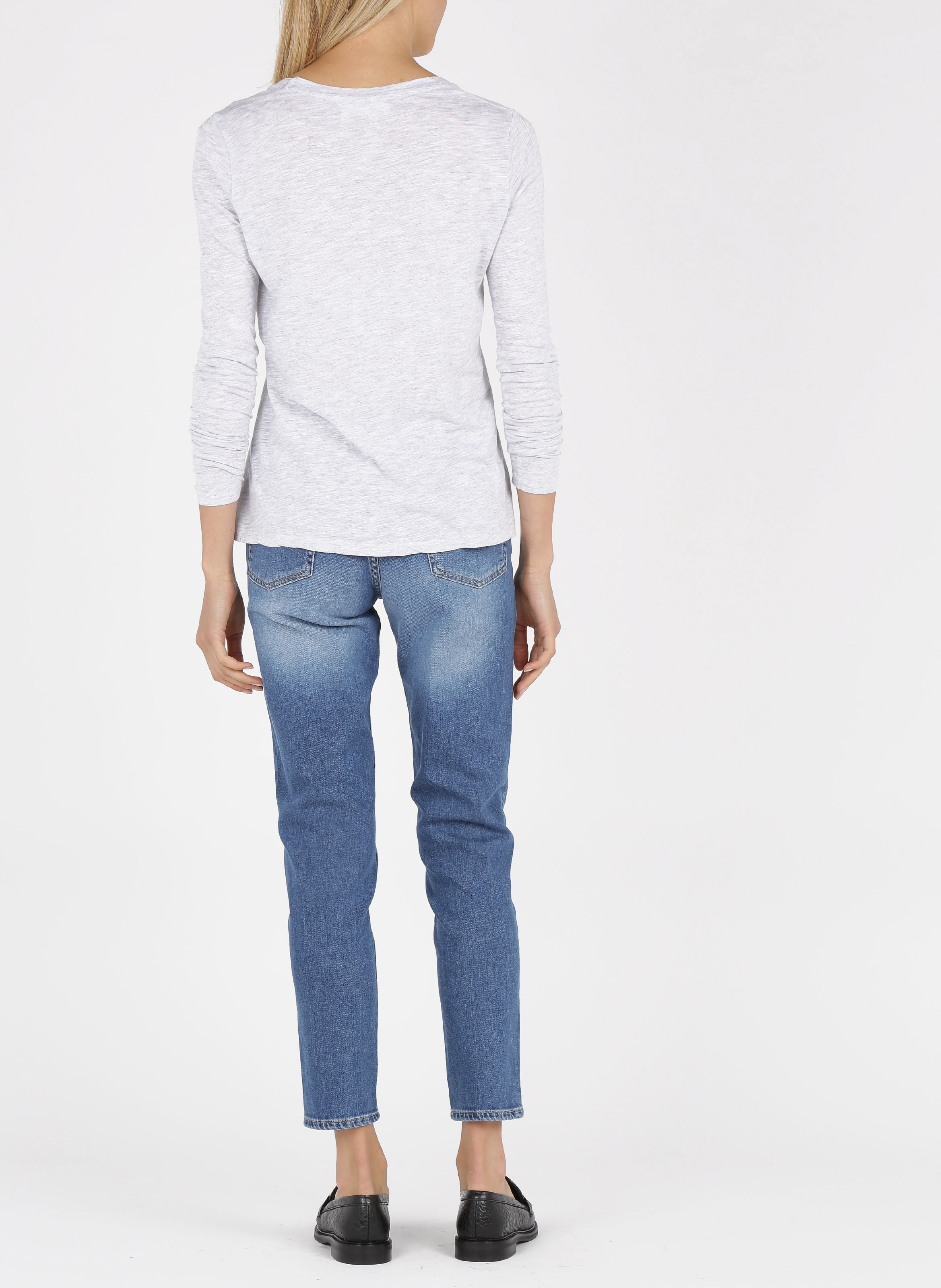 Tee-shirt col rond en coton jacksonville AMERICAN VINTAGE Gris