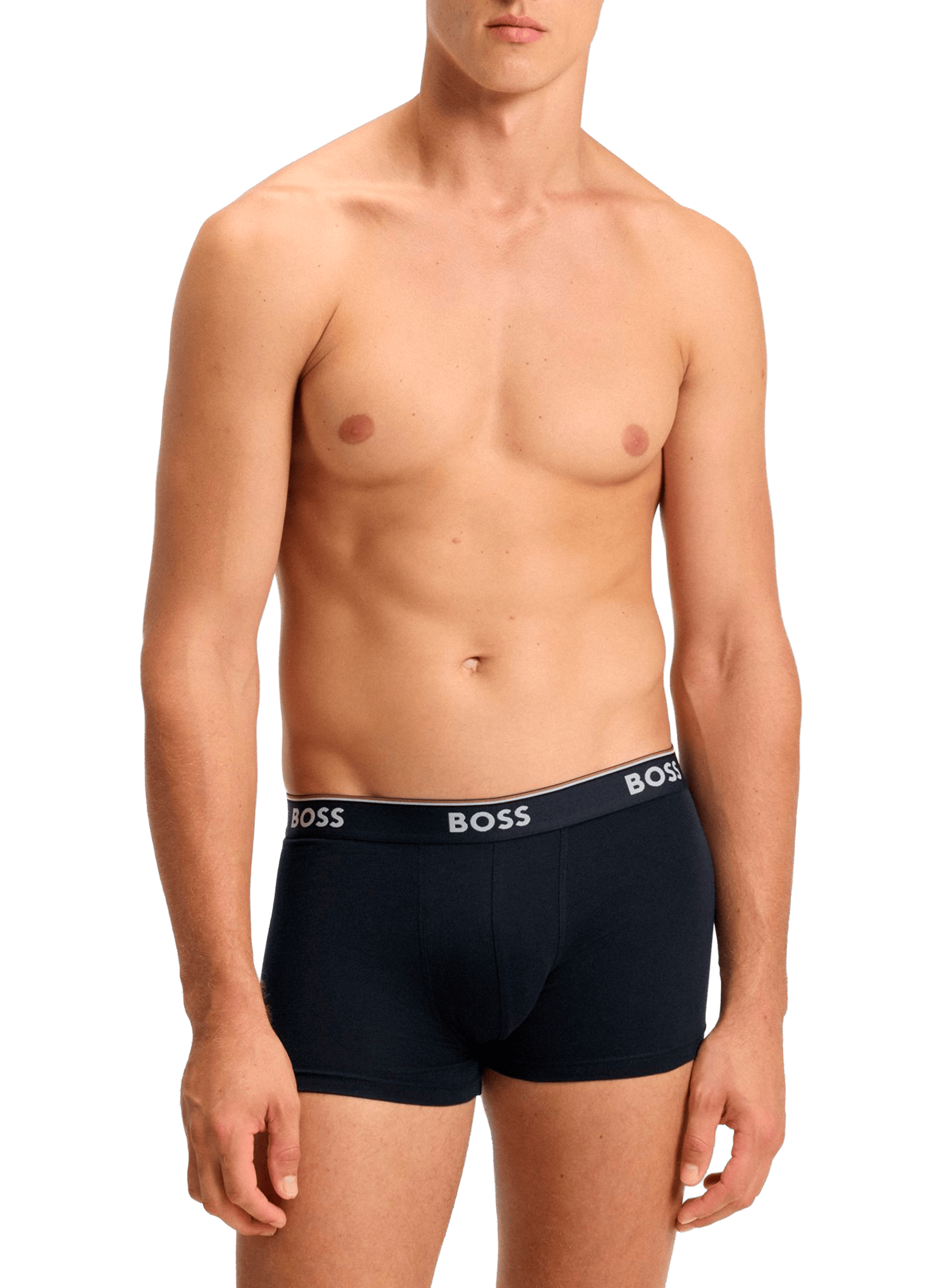 Set of 3 plain boxers in mixed cotton BOSS Multicolour